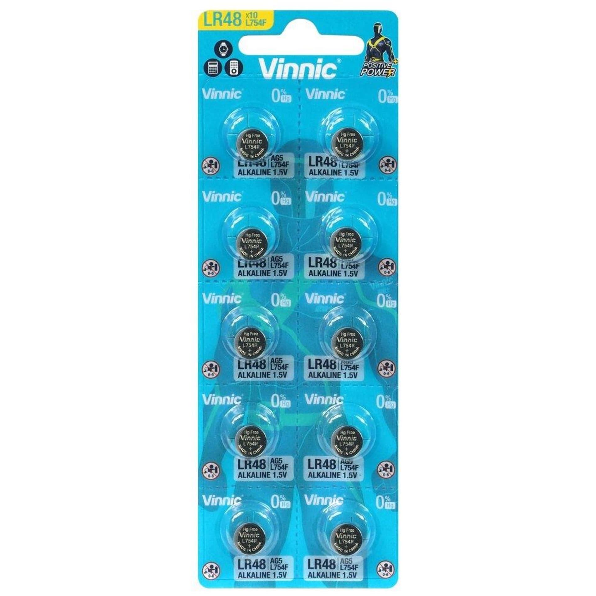 

Bateria alkaliczna Vinnic LR754/393/AG5
