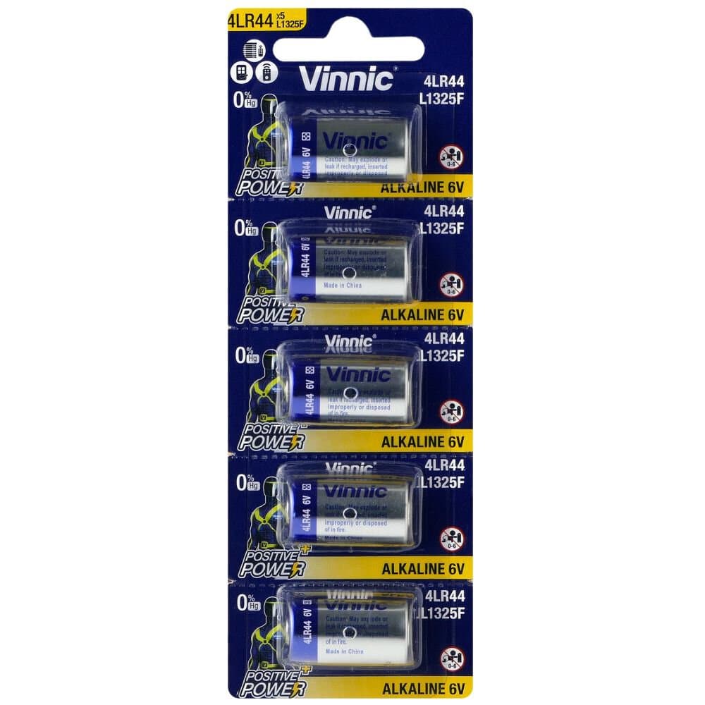 

VINNIC BATERIE SPECJALISTYCZNE 4LR44/544A/A544 BLISTER 5 SZTUK L1325F