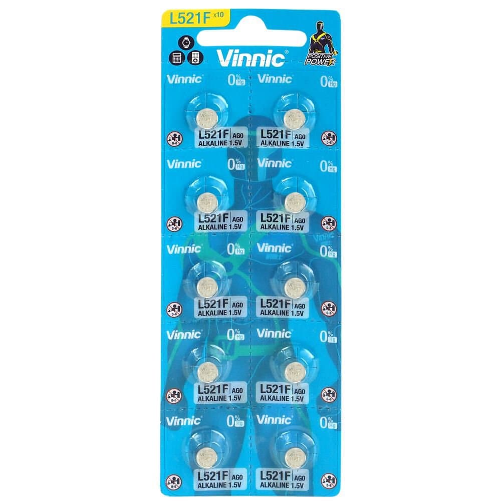 

VINNIC BATERIE ALKALICZNE GUZIKOWE MINI G1/AG1/LR60 BLISTER 10 SZTUK L621F