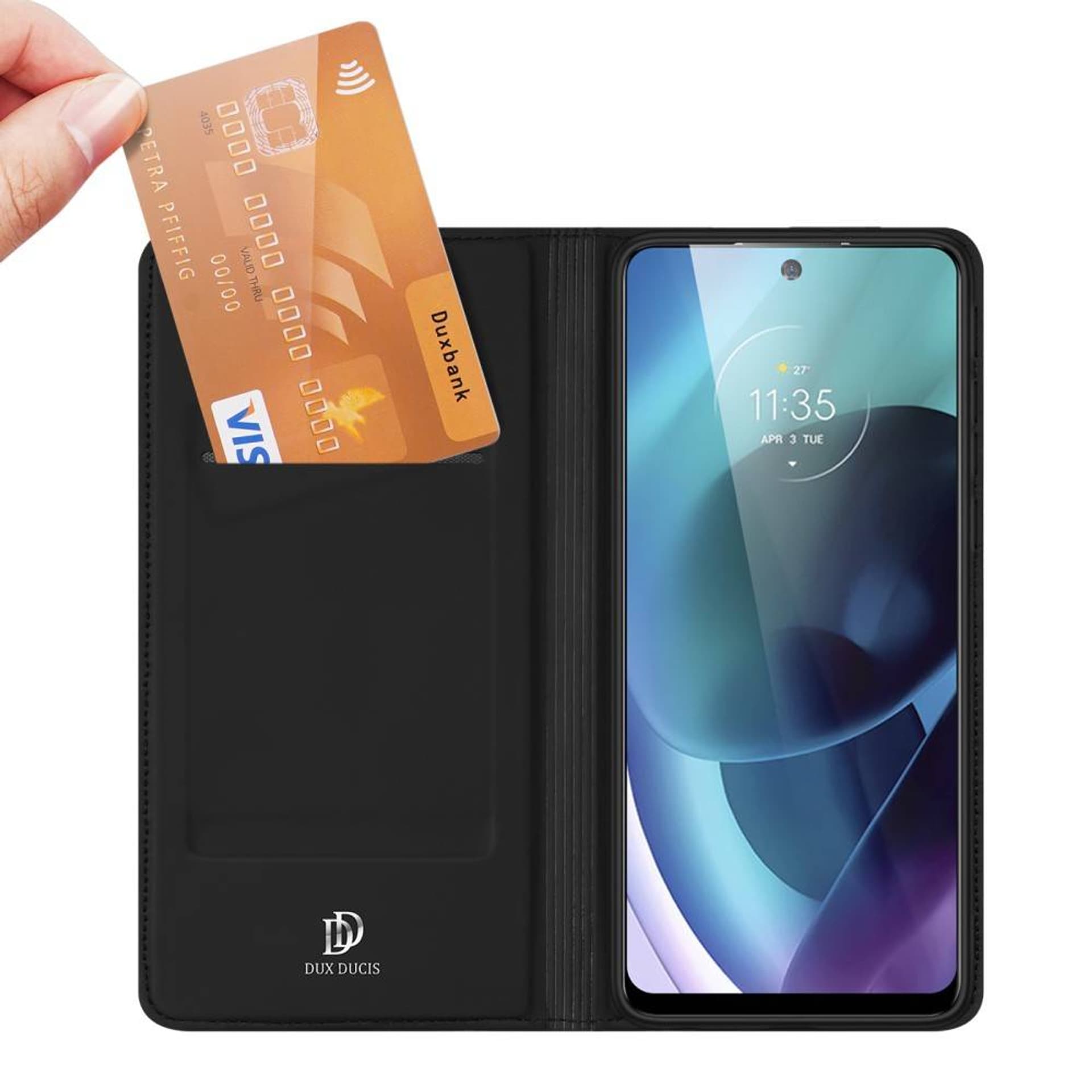 

Etui MOTOROLA MOTO G71 4G / 5G z Klapką Eko Skóra Dux Ducis Skin Leather czarne