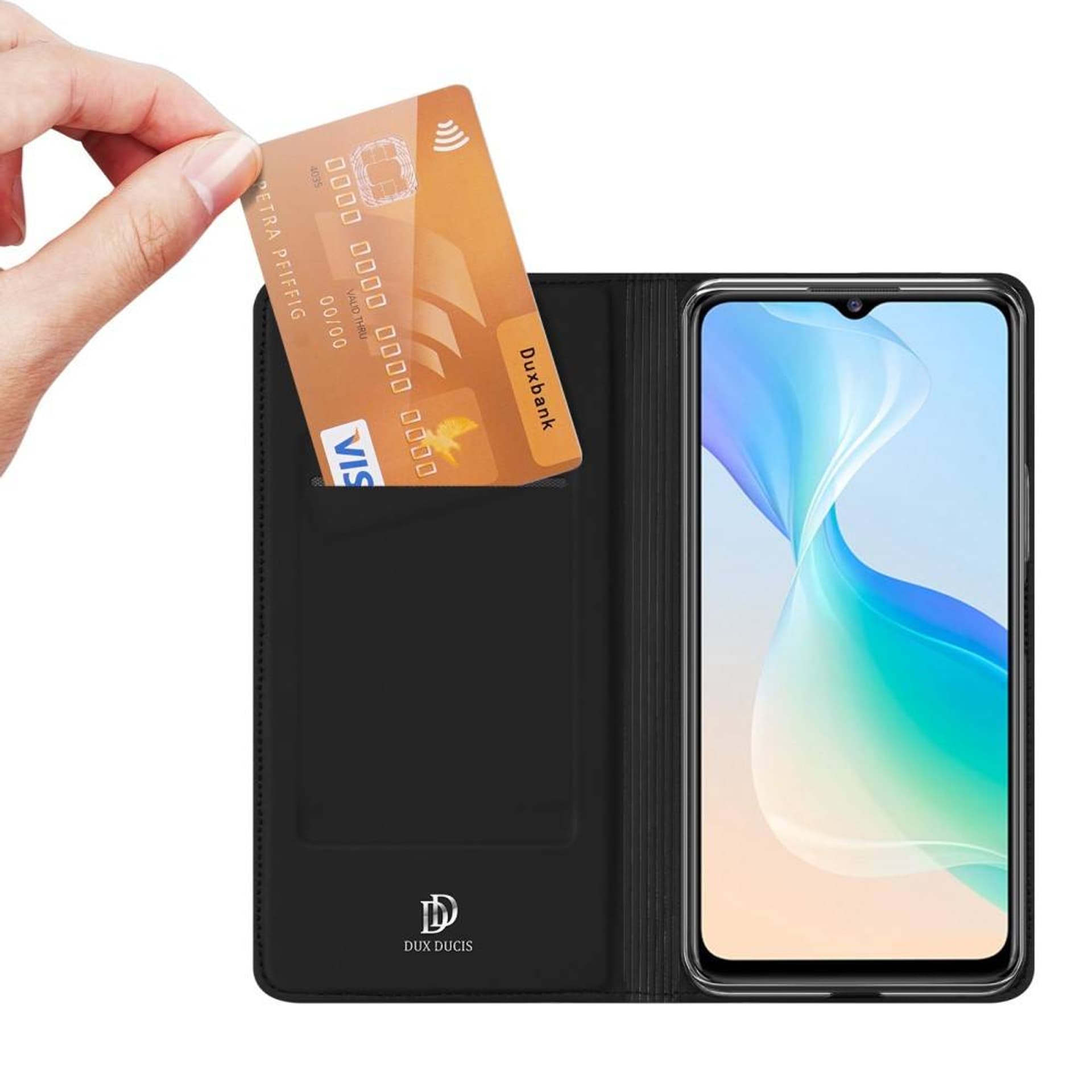 

Etui VIVO Y76 5G / Y76S / Y74S z Klapką Eko Skóra Dux Ducis Skin Leather czarne