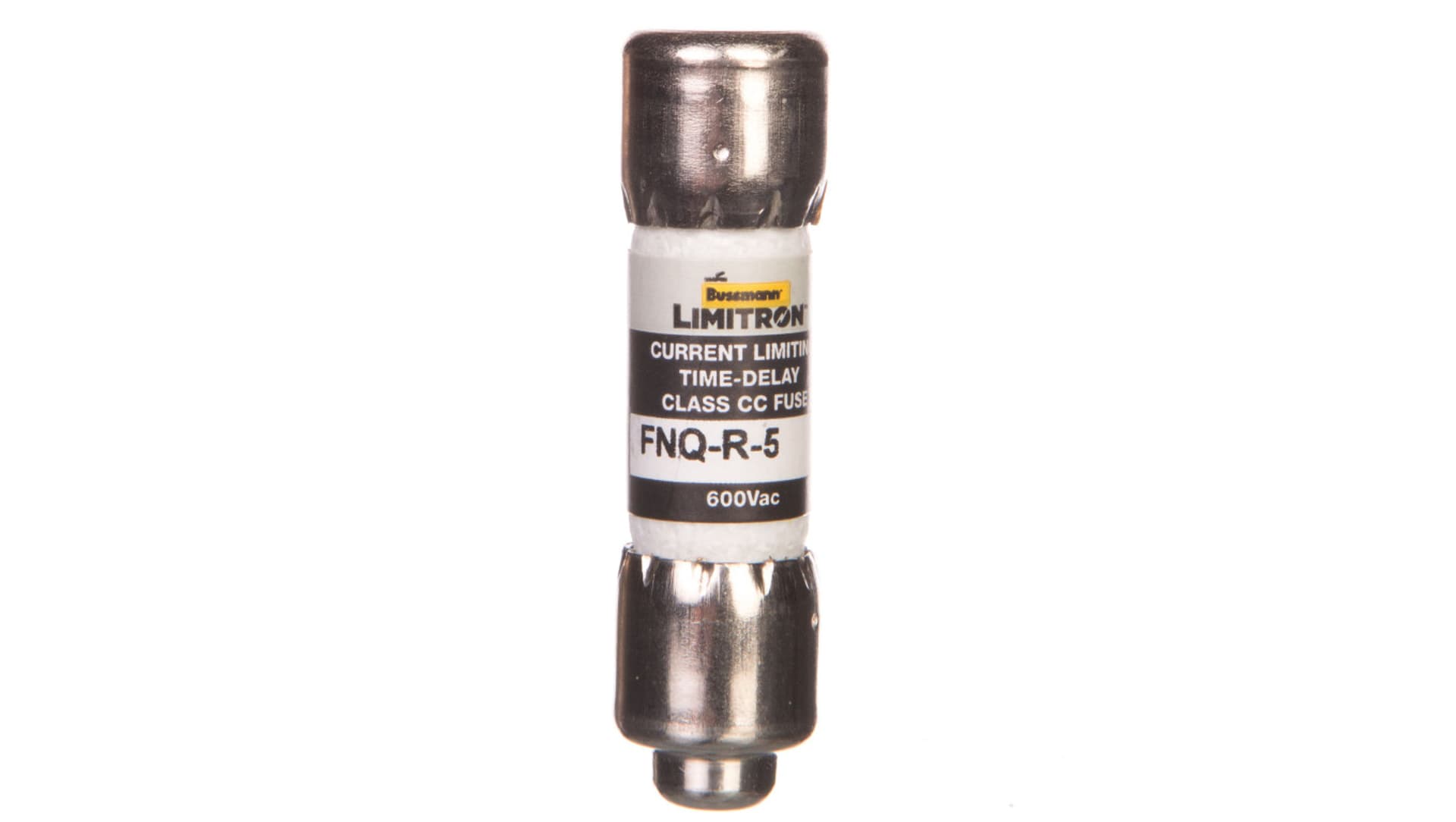 

Wkładka bezpiecznikowa cylindryczna 10x38mm 5A 600V AC, klasa CC, zwłoczna FNQ-R-5