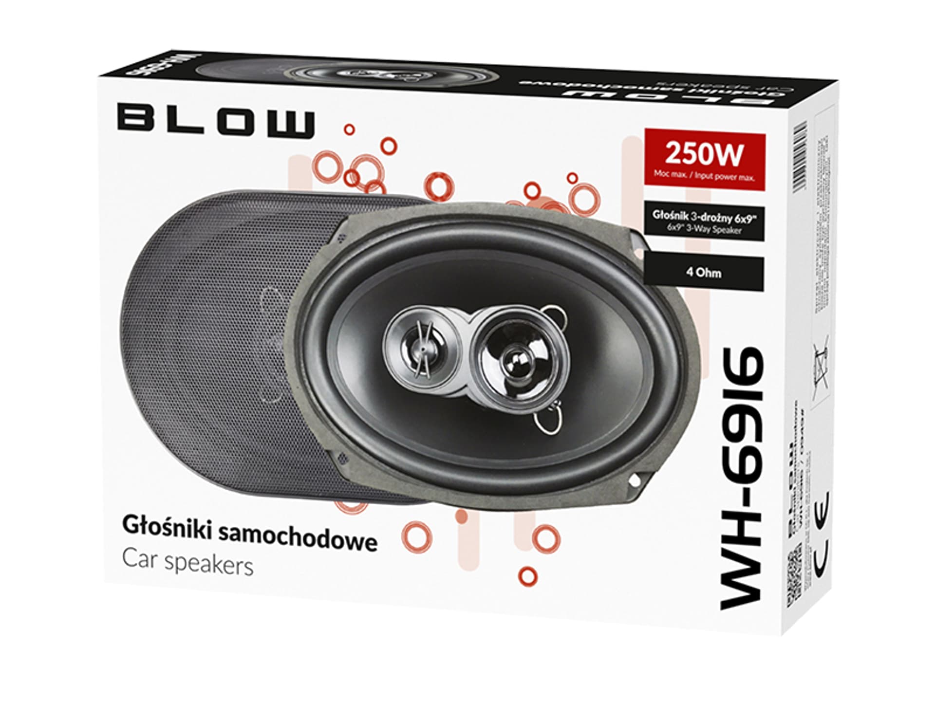 

0949# Głośnik blow wh-6916 6x9" 3way komplet