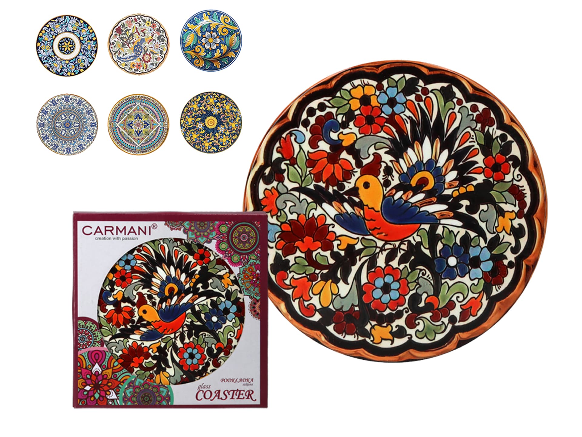 

Podkładka ceramiczna, okrągła (mix wzorów, jeden z 7-miu )
