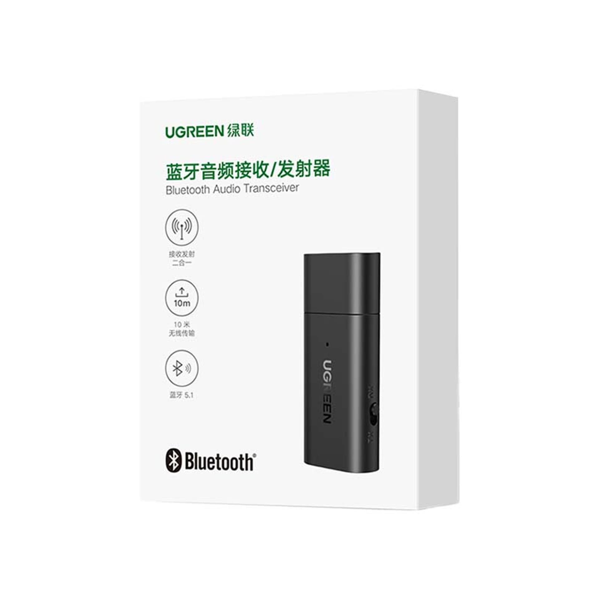 

Adapter Audio UGREEN CM523, USB-A do Jack 3,5mm, Bluetooth 5.1 (czarny)