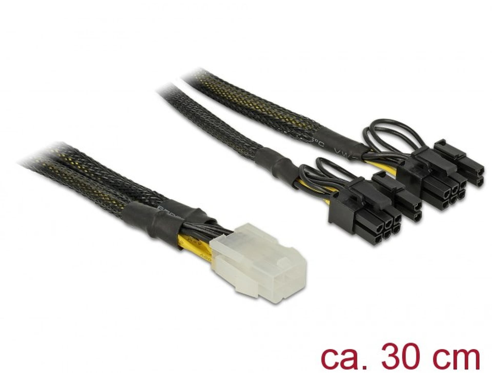 

DELOCK KABEL ROZDZIELACZ ZASILANIA PCI-E 6PIN(F)->2X PCI-E 8PIN(M) 30CM OPLOT 85455, M) 30cm oplot 8545