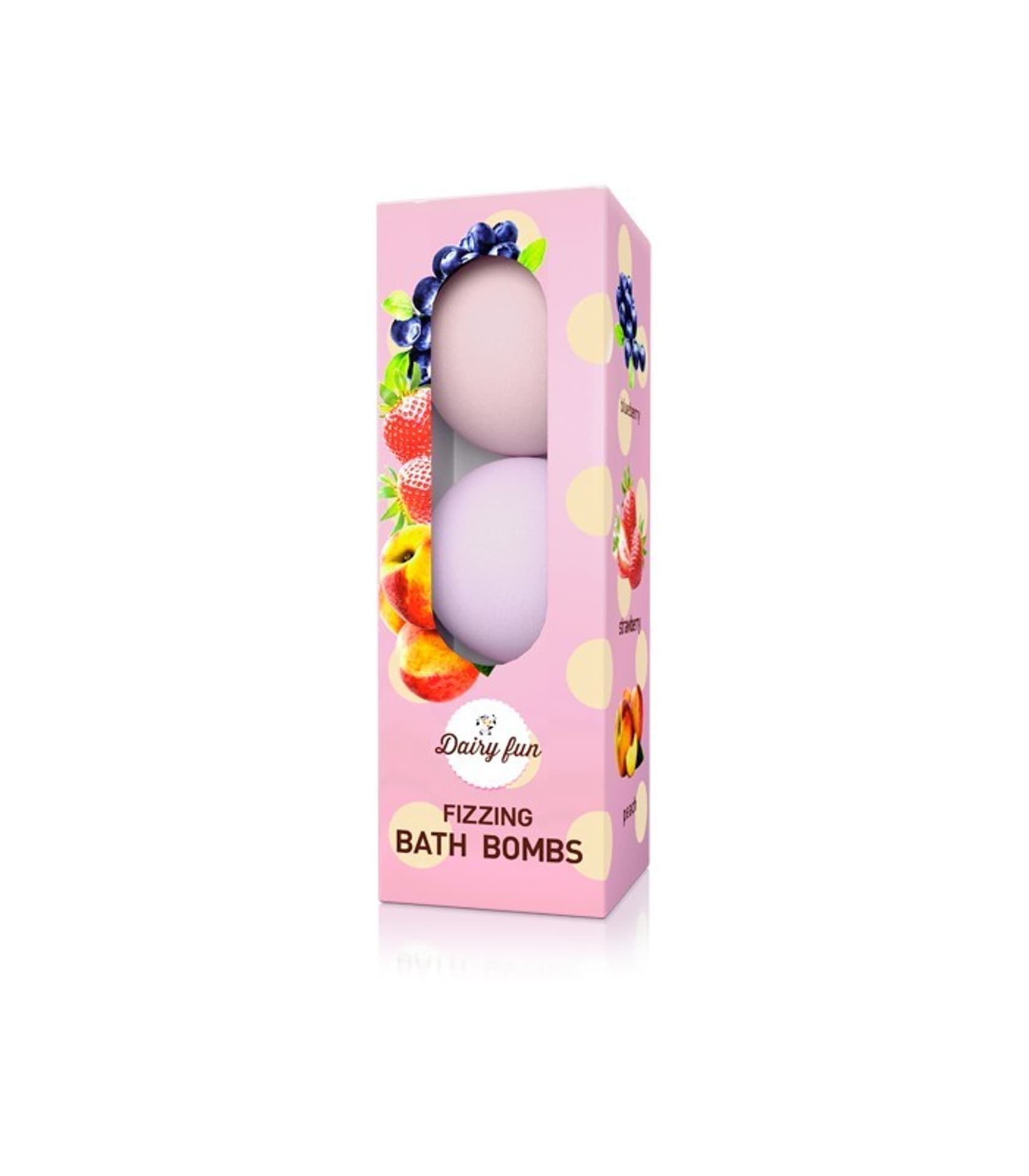 

Dairy Fun Musujące kule do kąpieli Truskawka-Jagoda-Brzoskwinia 1 op.-(3x100g)