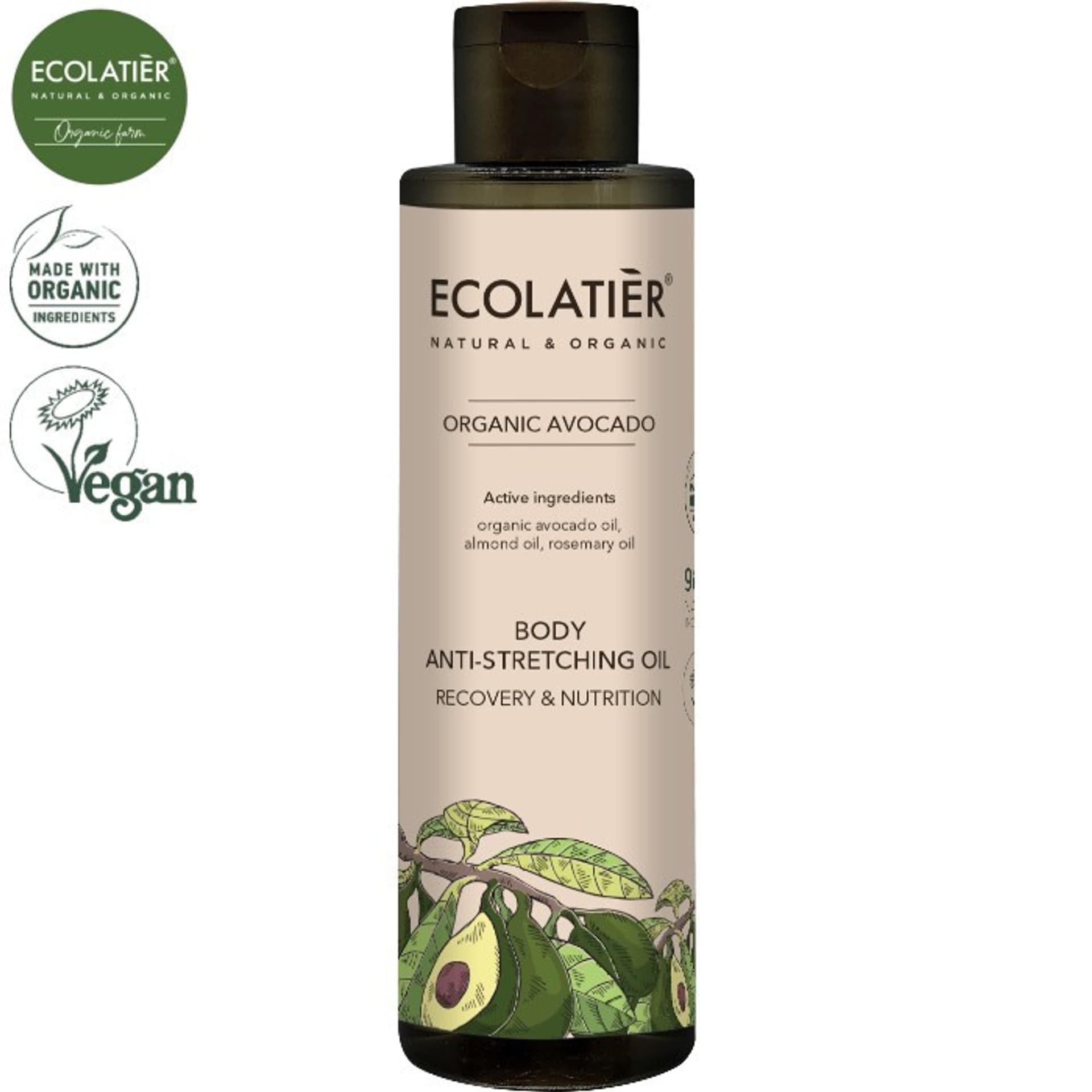

AVOCADO Olejek do ciała przeciw rozstępom ODŻYWIANIE I REGENERACJA, 200 ml ECOLATIER