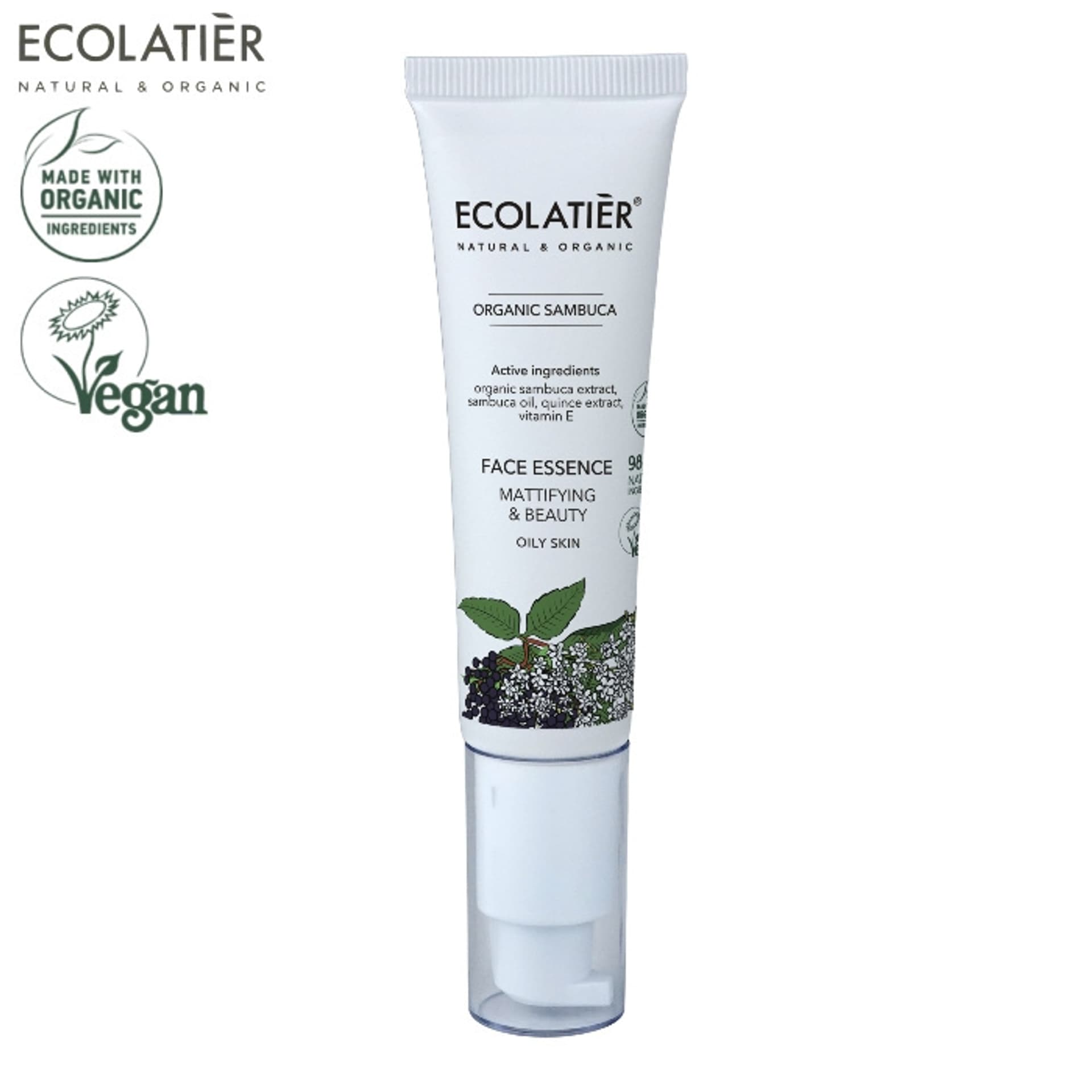 

ORGANIC SAMBUCA Esencja matująca do twarzy, 30ml ECOLATIER