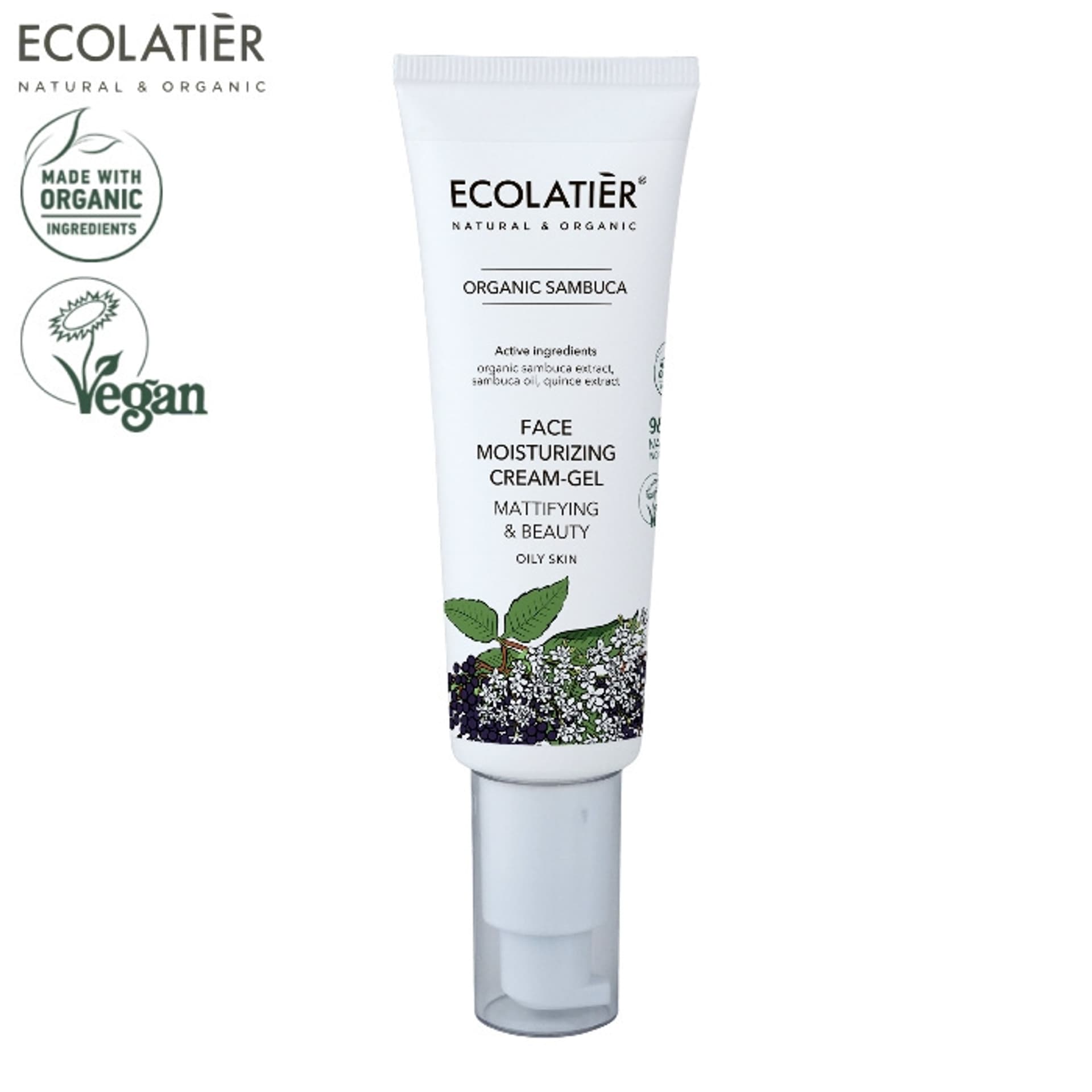 

ORGANIC SAMBUCA Krem-żel nawiżający do twarzy, 50ml ECOLATIER