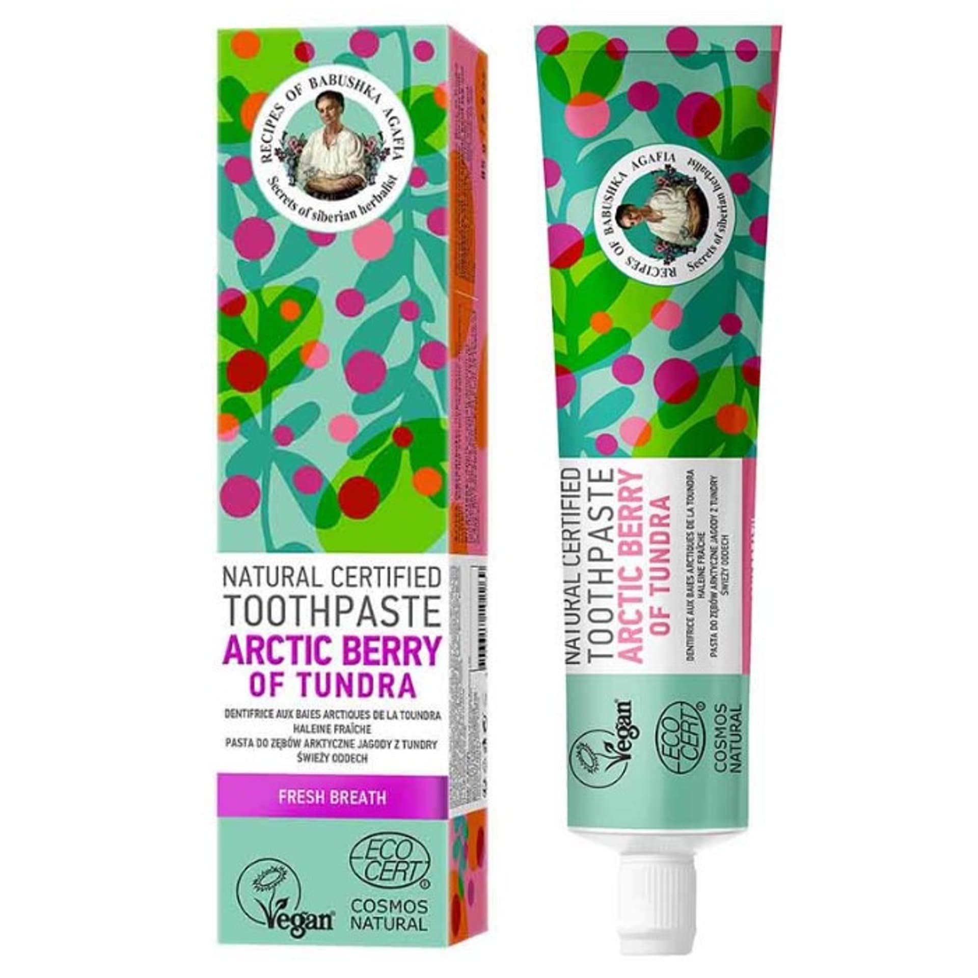 

Receptury Babuszki Agafii Pasta do zębów odświeżająca Arctic Berry of Tundra 85g