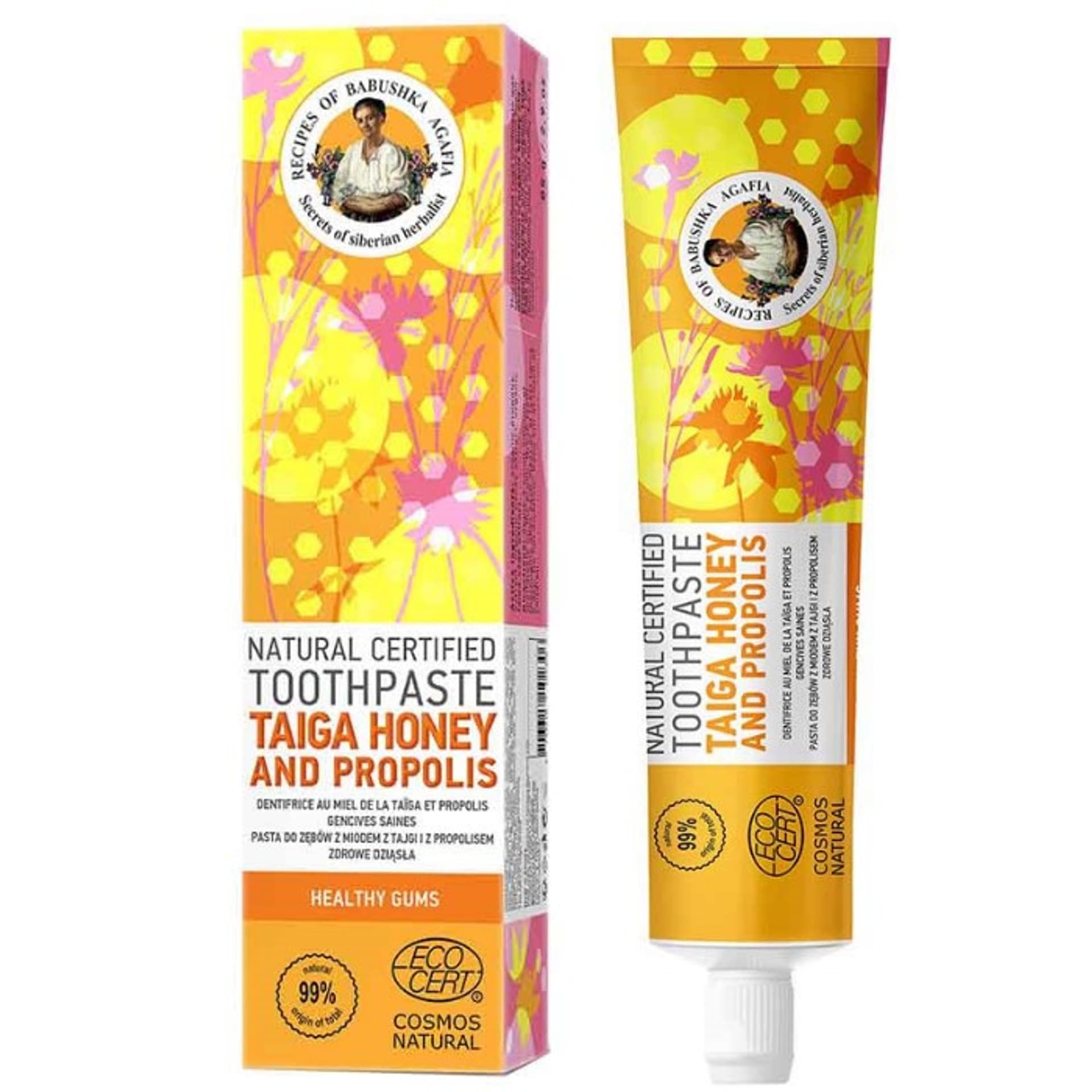 

Receptury Babuszki Agafii Pasta do zębów zdrowe dziąsła Taiga Honey and Propolis 85g