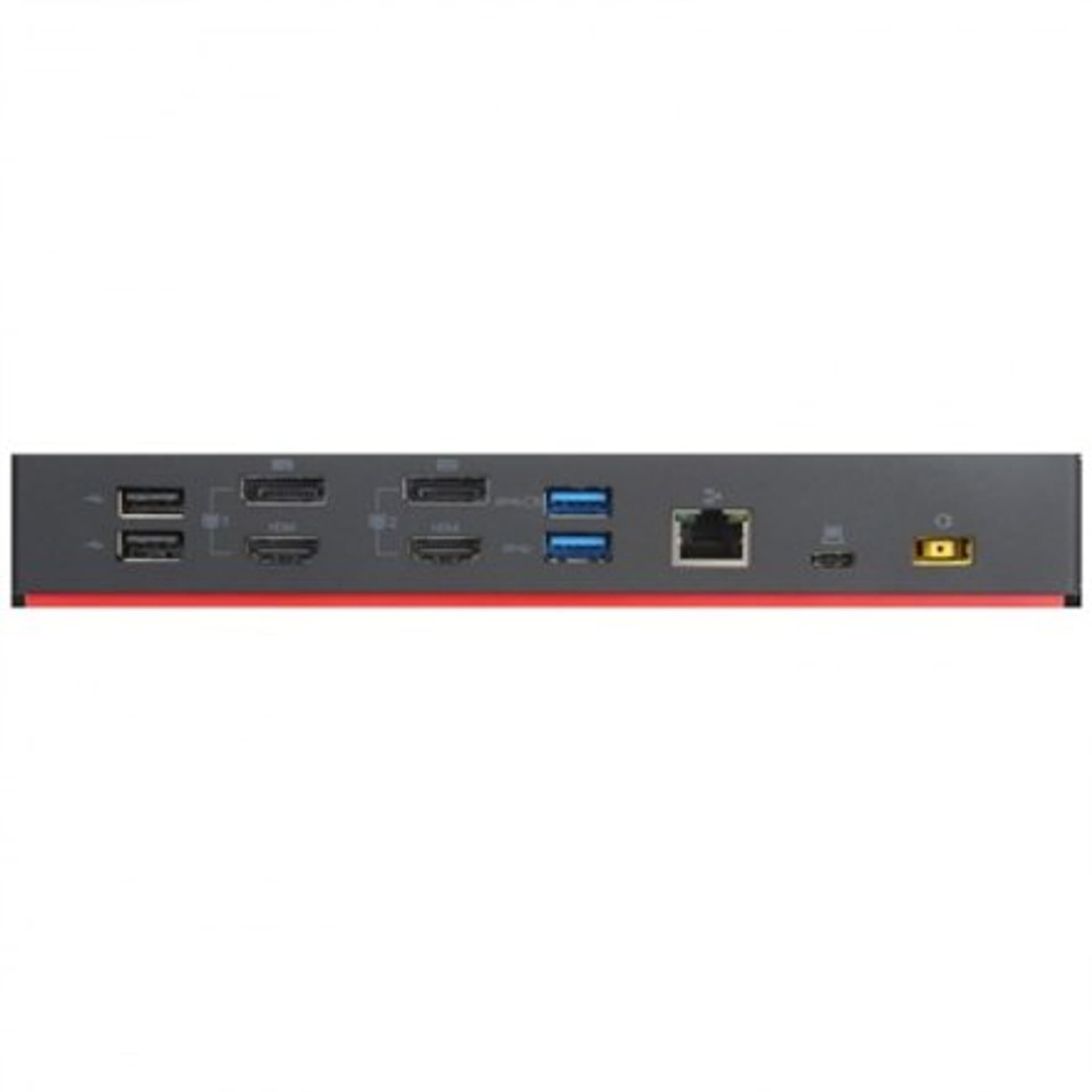 

Lenovo ThinkPad Hybrid USB-C with USB-A Dock (Maks. wyświetlacze: 2, Maks. rozdzielczość: 4K/60Hz, Obsługuje: 2x4K/60Hz, 1xEther