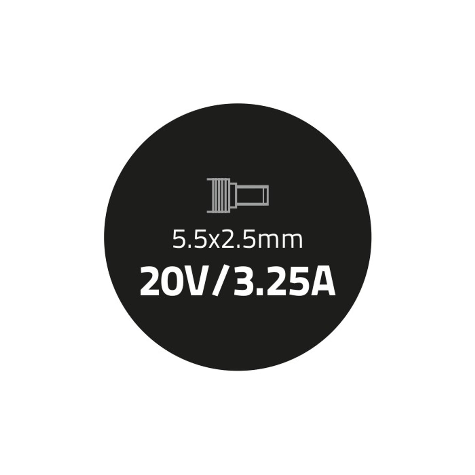 

Zasilacz 65W | 20V | 3.25A | 5.5*2.5 | +kabel zasilający (0NC)