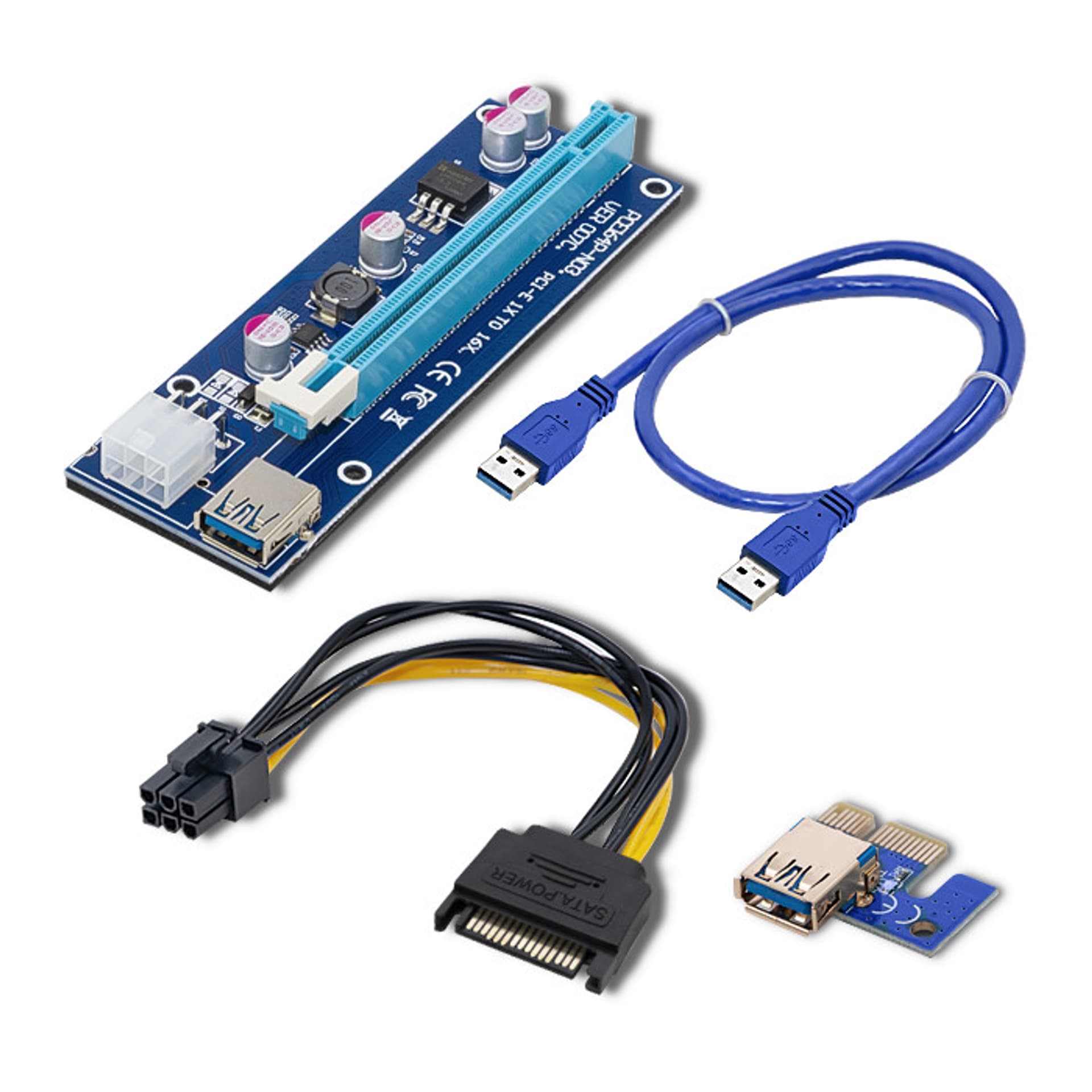 

Riser PCi-E 1x-16x | USB 3.0 | SATA/PCI-E 6pin