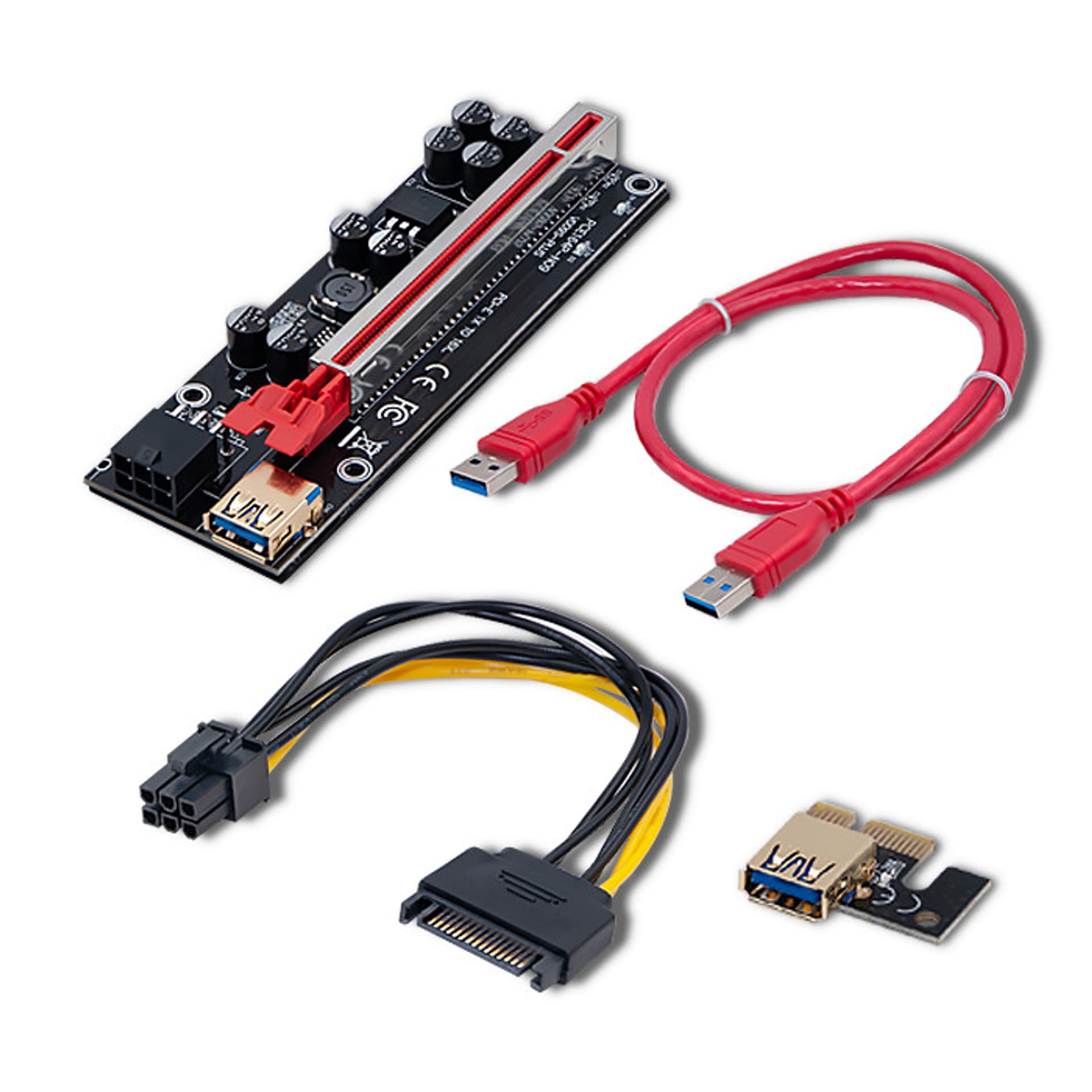 

Qoltec Riser PCI-E 1x - 16x | USB 3.0 | ver. 009S Plus | SATA / PCI-E 6 pin (0NC)