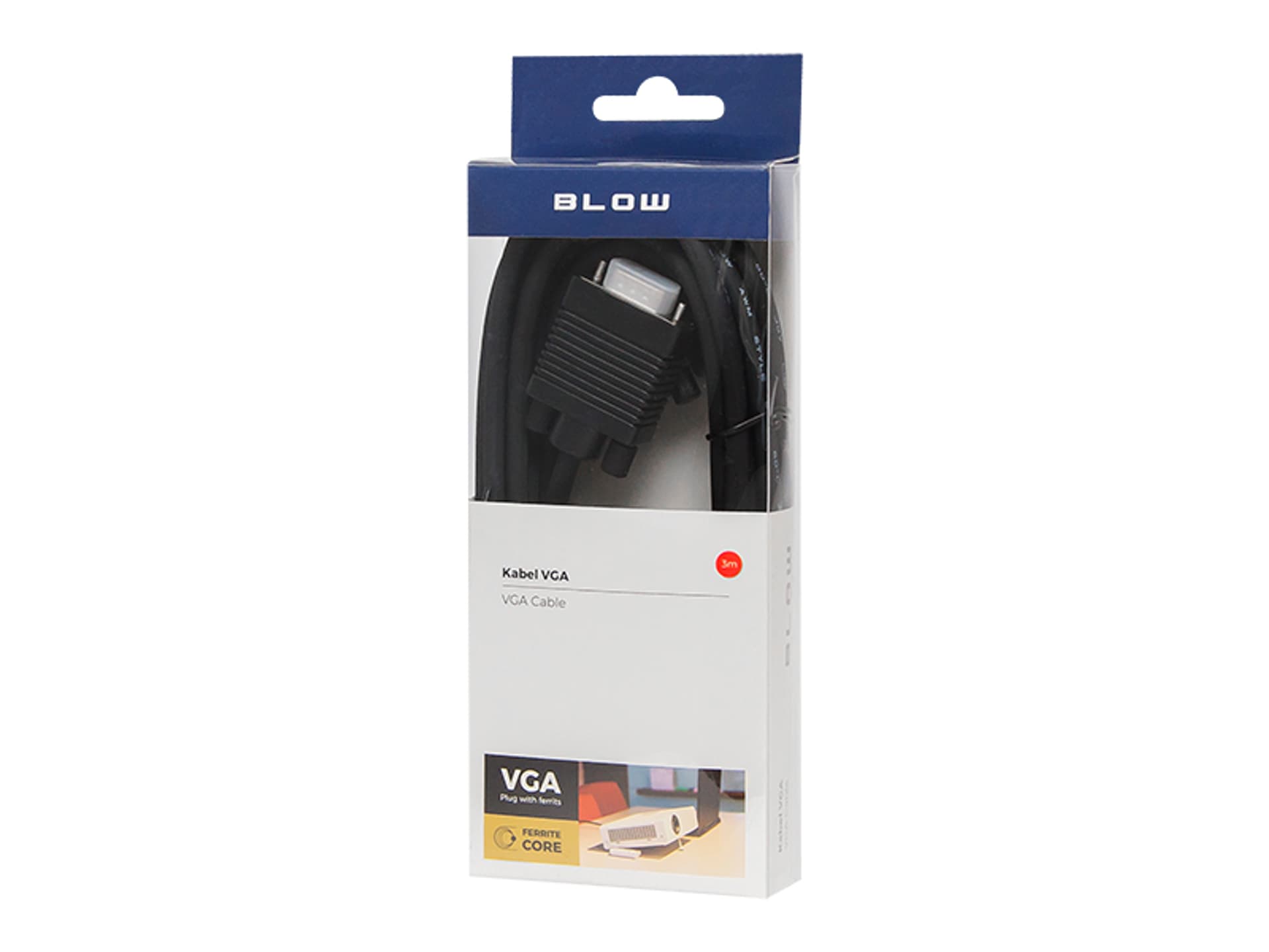 

92-612# Przył.vga-vga classic 3m+filtry