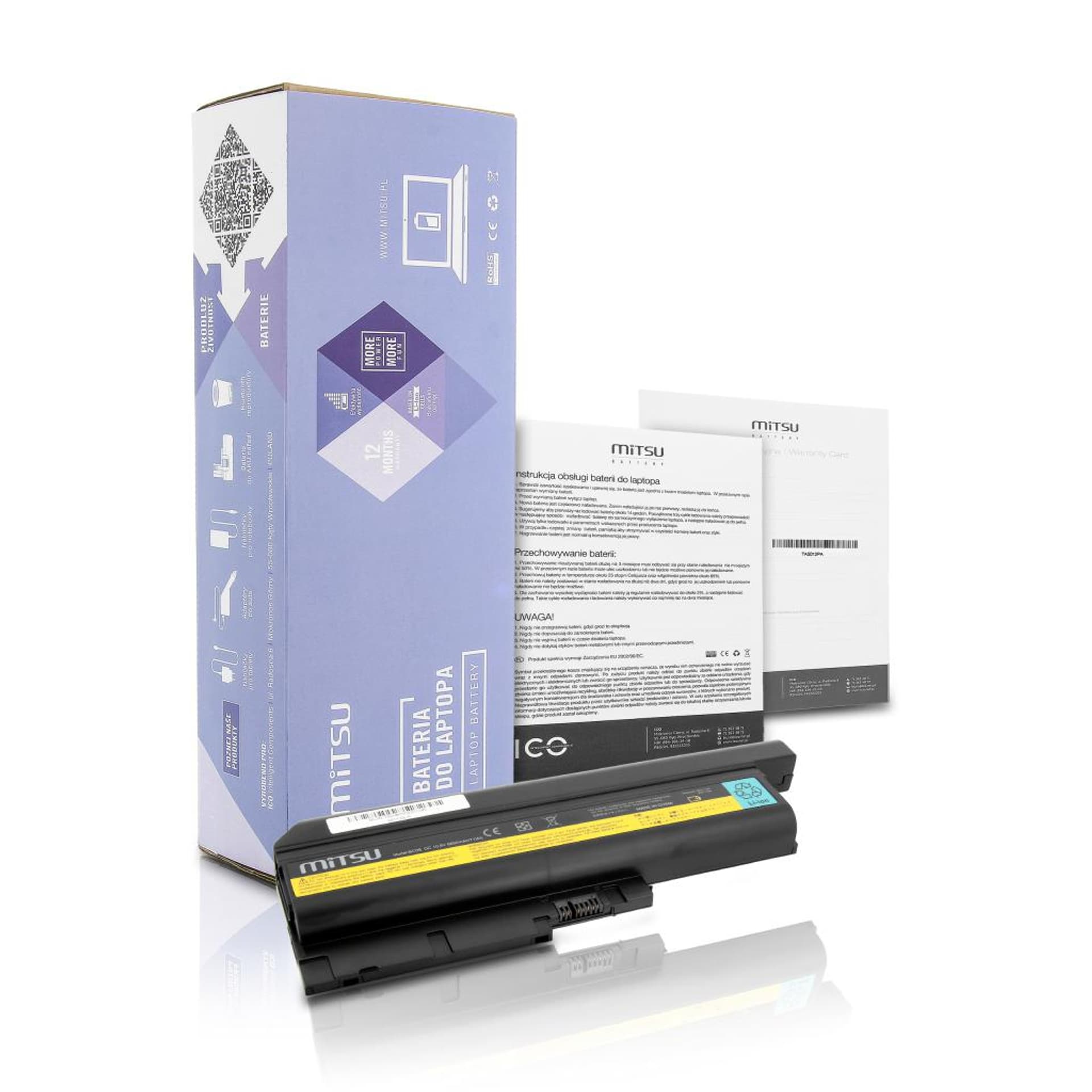 

Bateria Mitsu do IBM R60, T60, T61 (6600mAh)