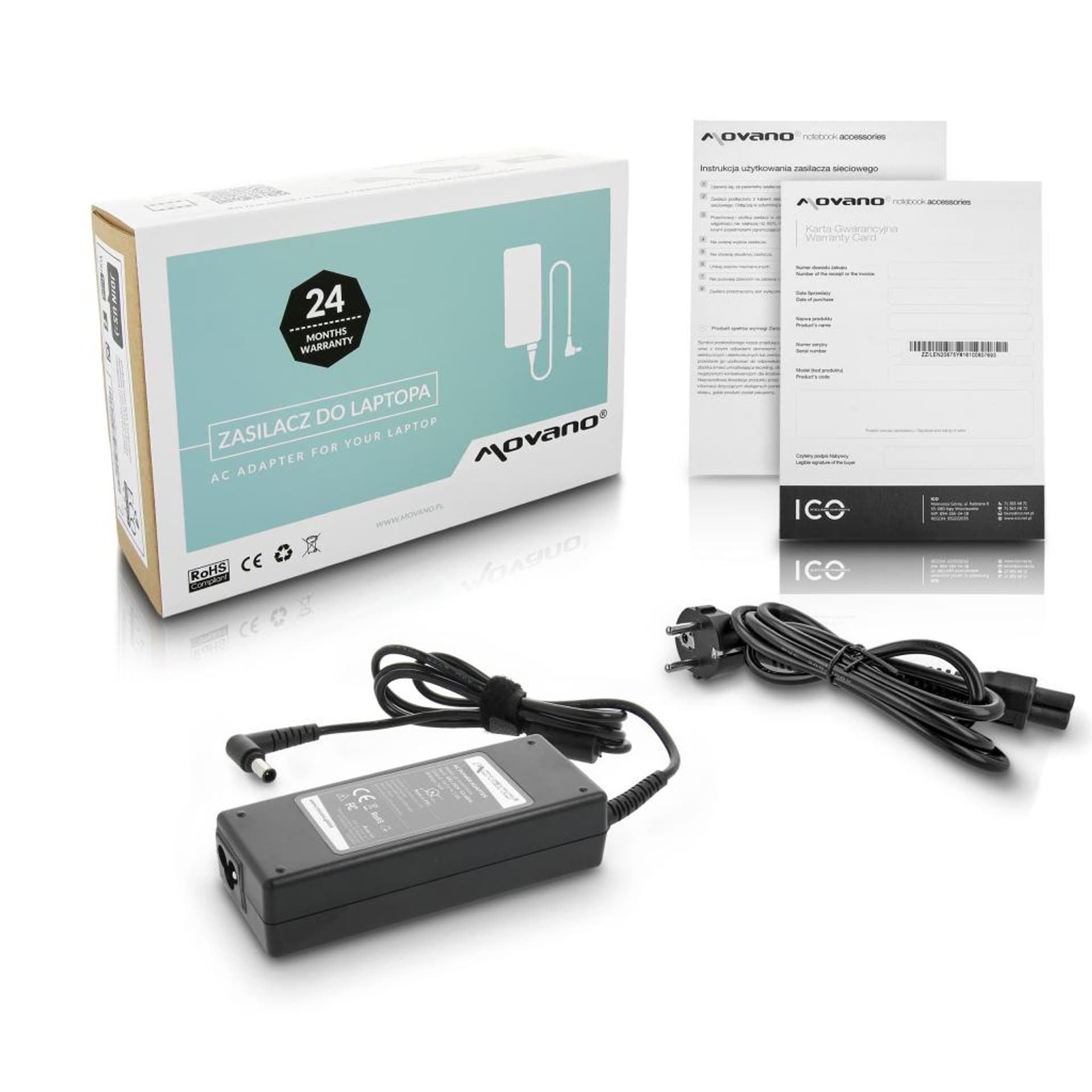 

Zasilacz Movano 19.5v 3.9a (6.5x4.4 pin) 75W do Sony, 6.5x4.4 pin) 75w do son