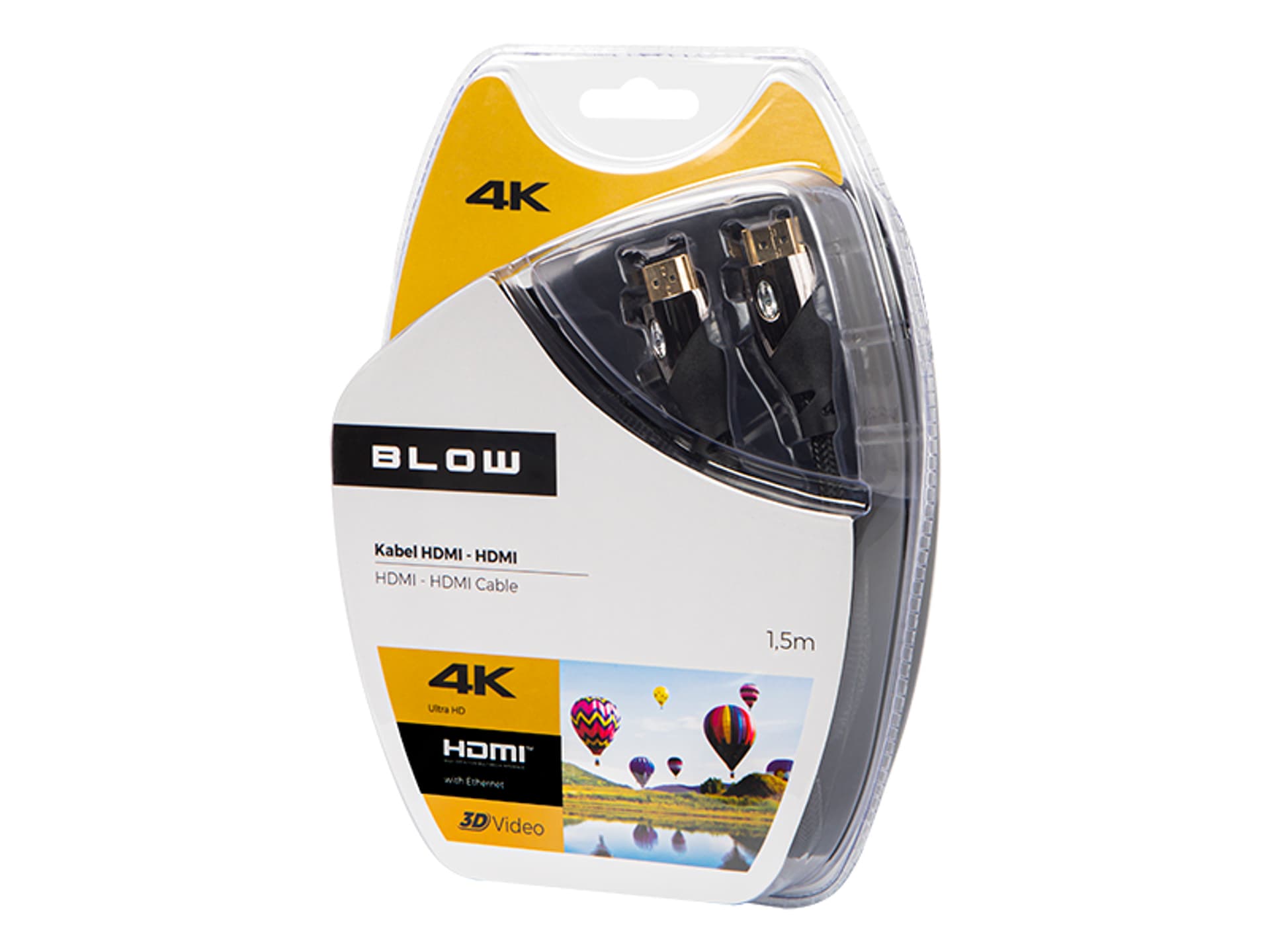 

92-640# Przył.hdmi-hdmi premium 1.5m black 4k2.0