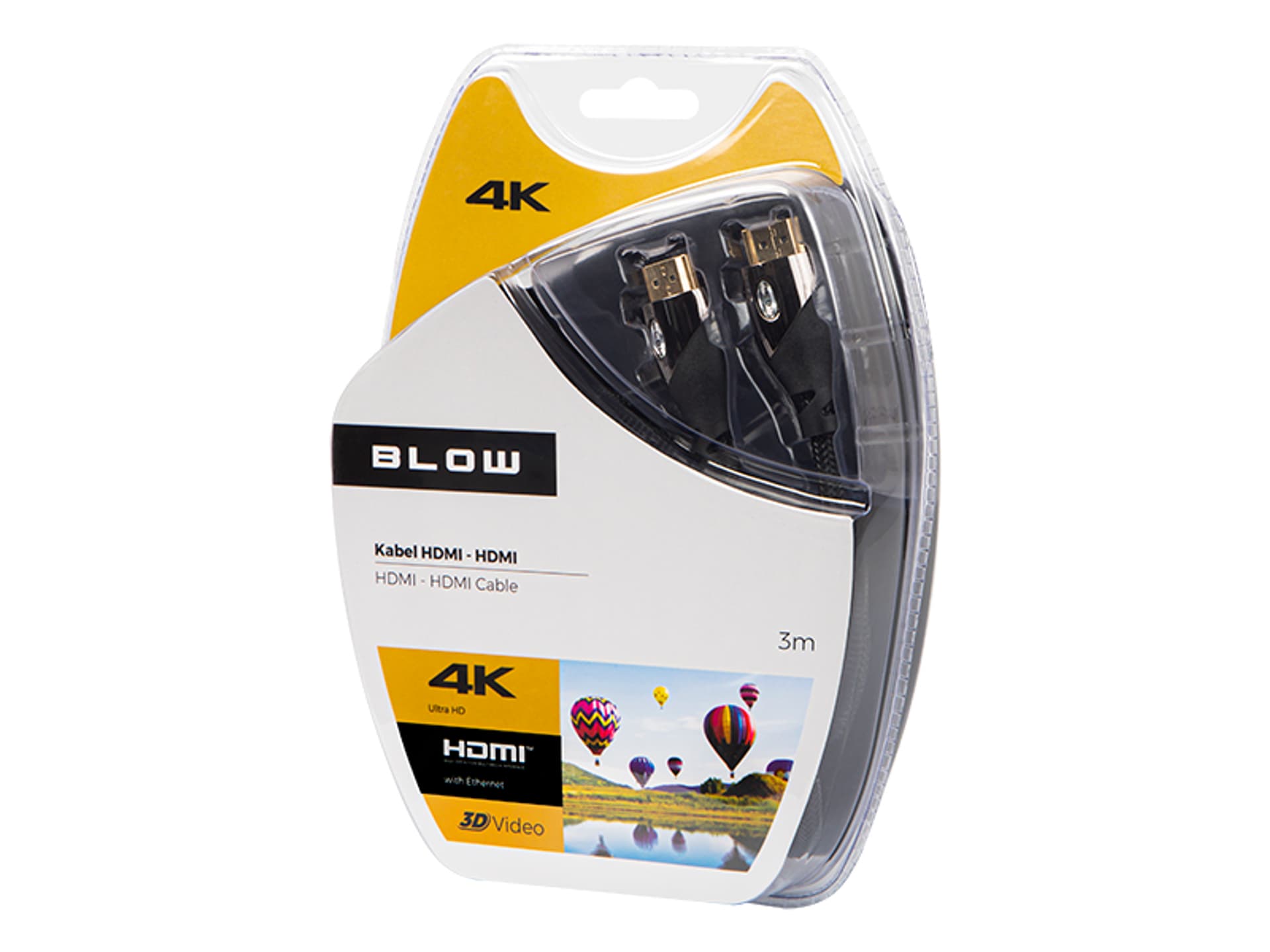 

92-641# Przył.hdmi-hdmi premium 3m black 4k 2.0
