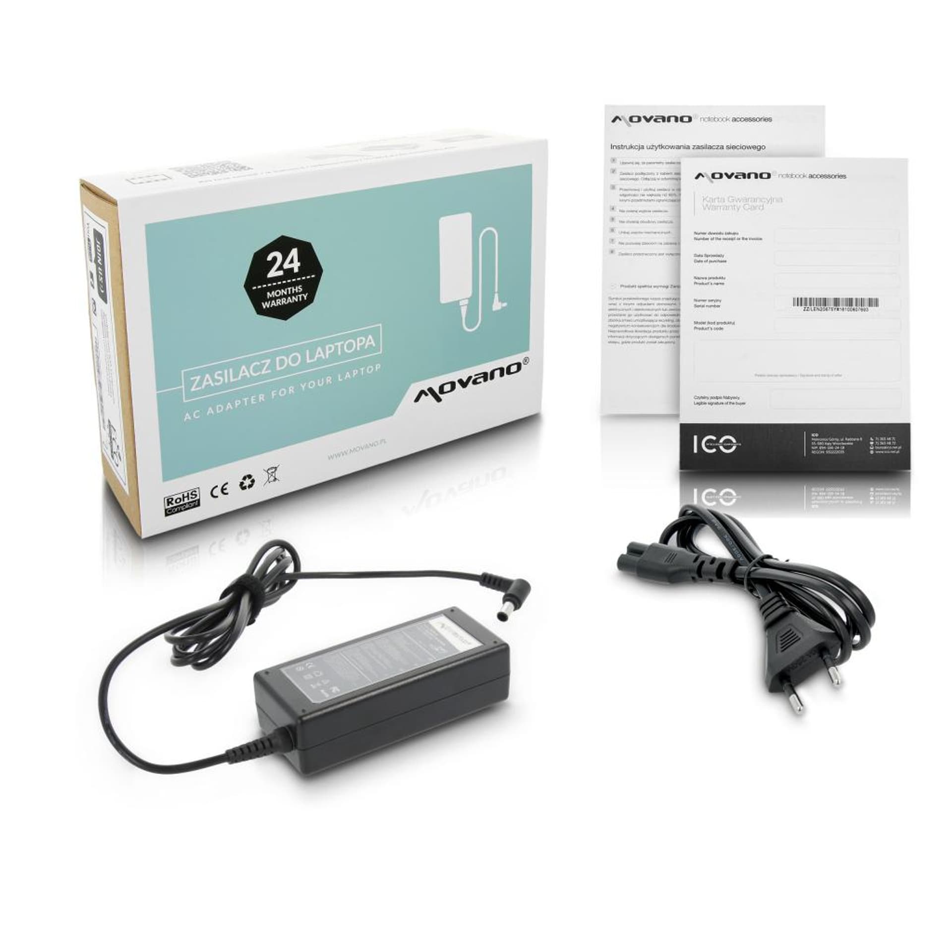 

Zasilacz Movano 16v 4a (6.5x4.4 pin) 64W do Sony, 6.5x4.4 pin) 64w do son
