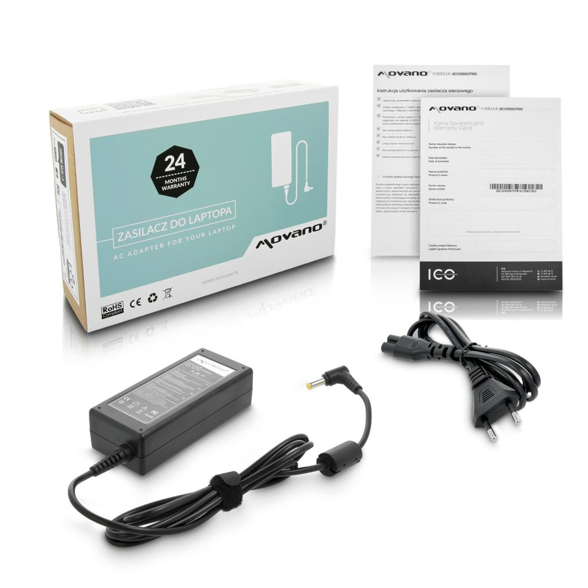 

Zasilacz Movano LCD 12v 4a (5.5x2.5) 48W, 5.5x2.5) 48