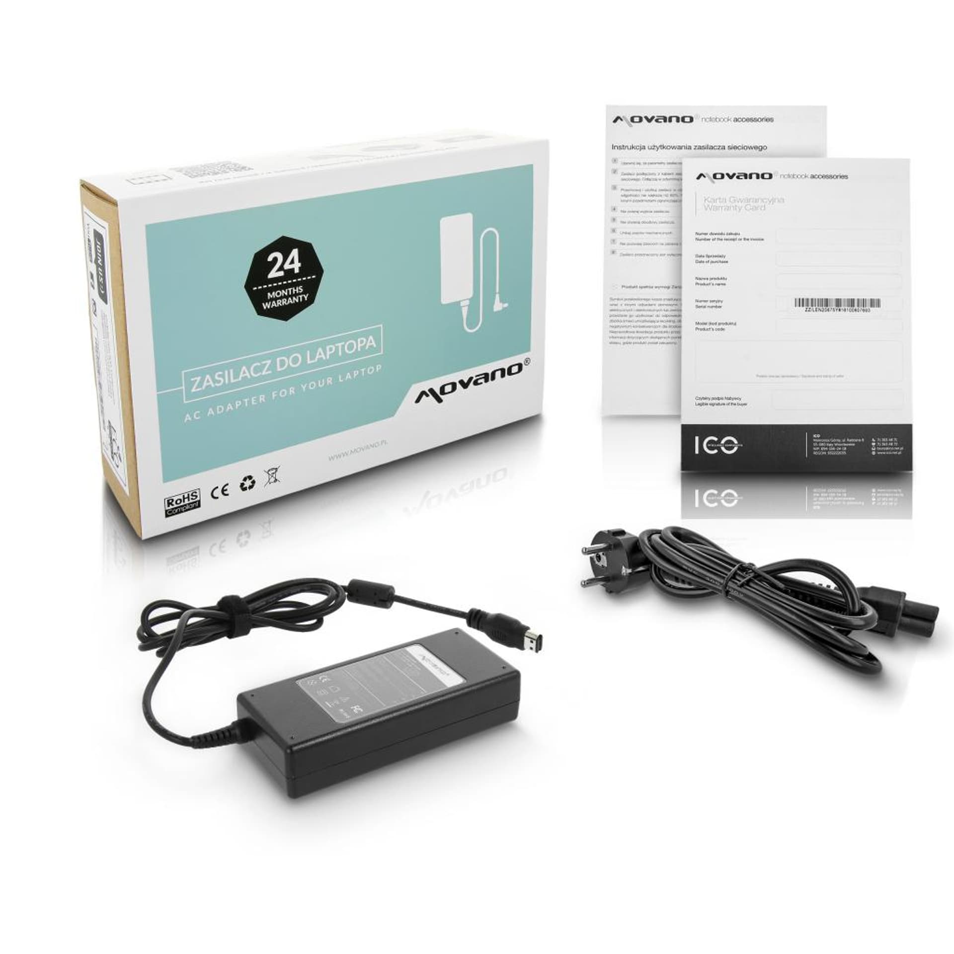 

Zasilacz Movano 18.5v 4.9a (multipin, 5 pinów) 90W do HP, Multipin/5 pinów) 90w do h
