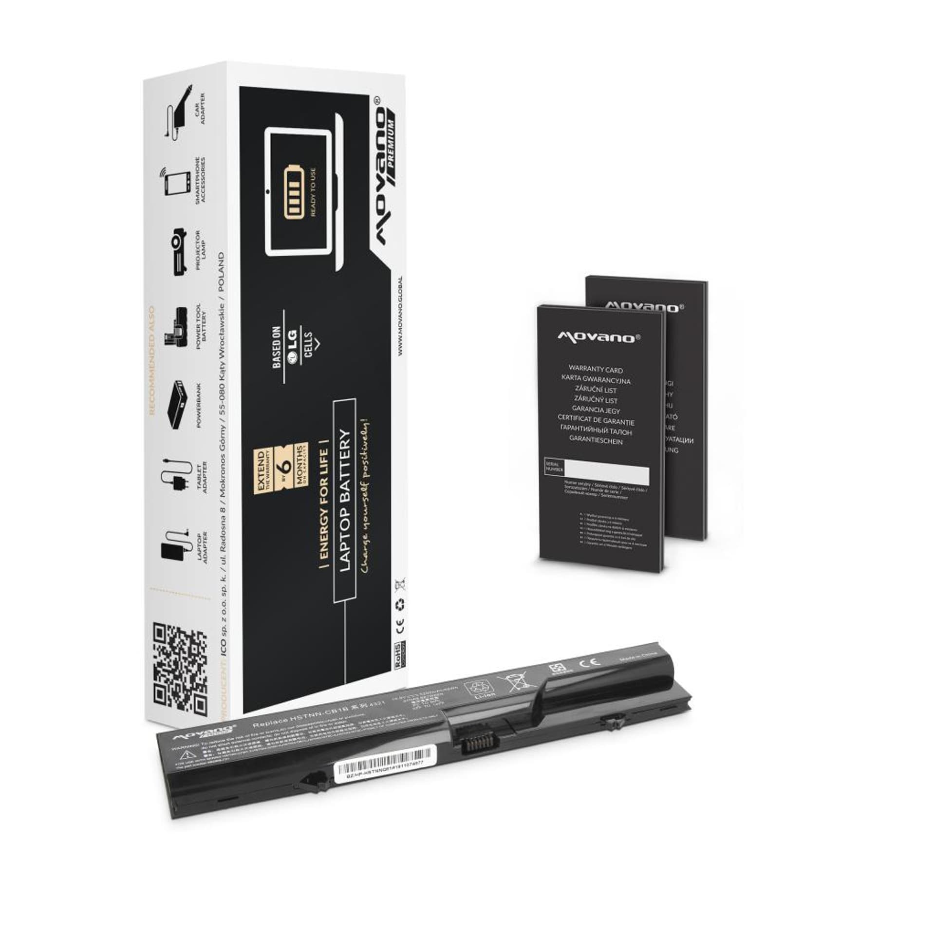 

Bateria Movano Premium do HP ProBook 4320s, 4420s, 4520s