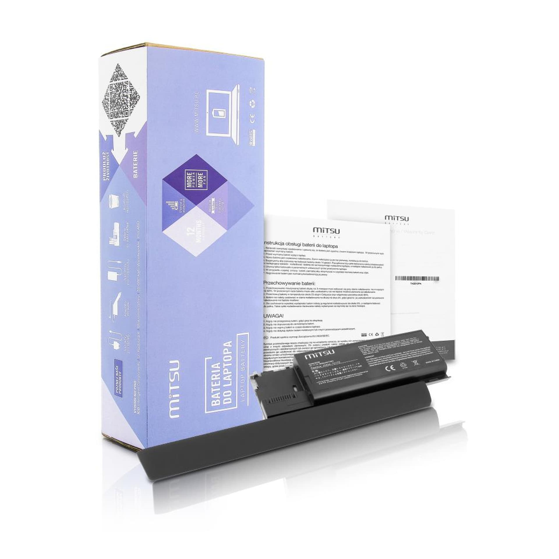 

Bateria Mitsu do Dell Latitude D620 (6600mAh)