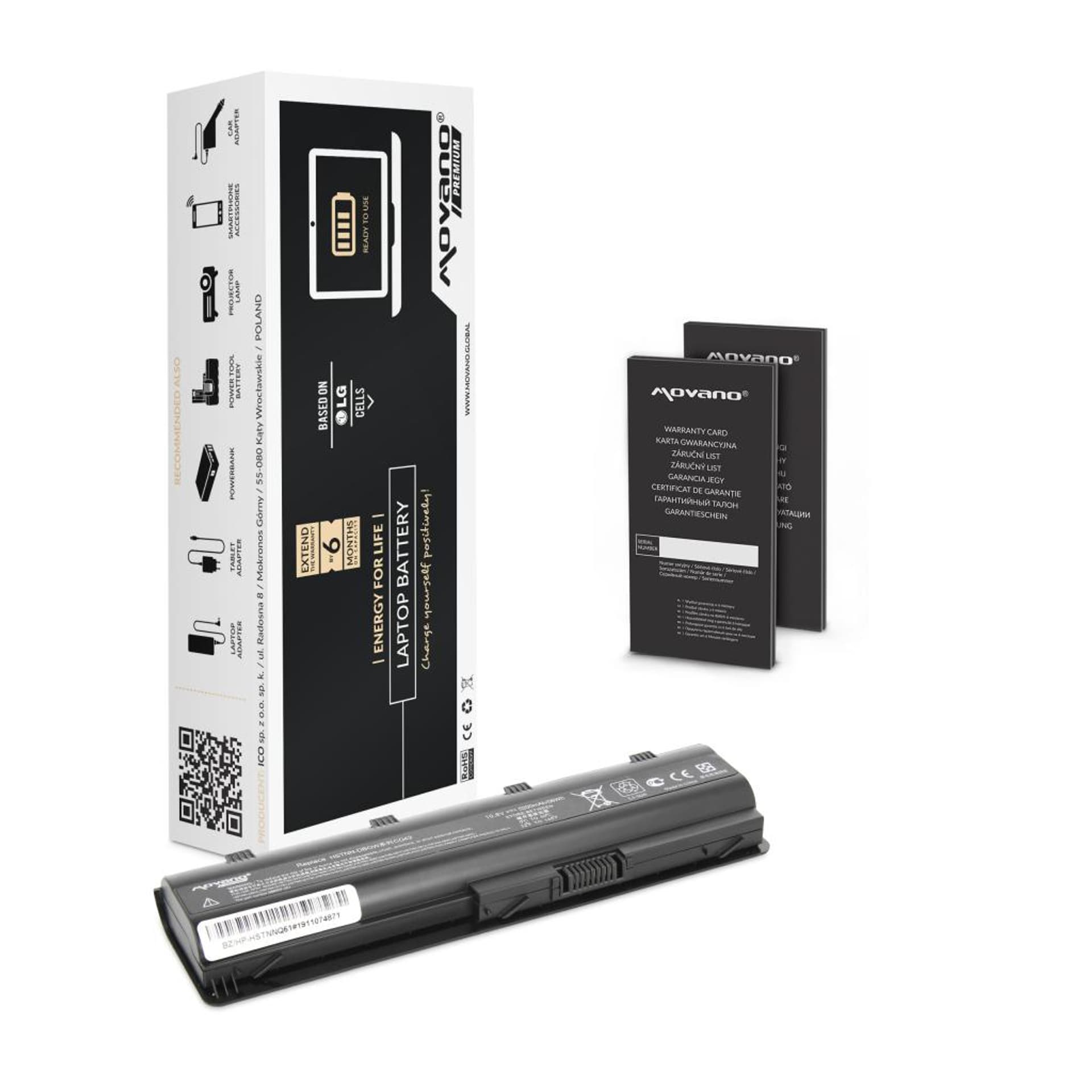 

Bateria Movano Premium do Compaq Presario CQ42, CQ62, CQ72