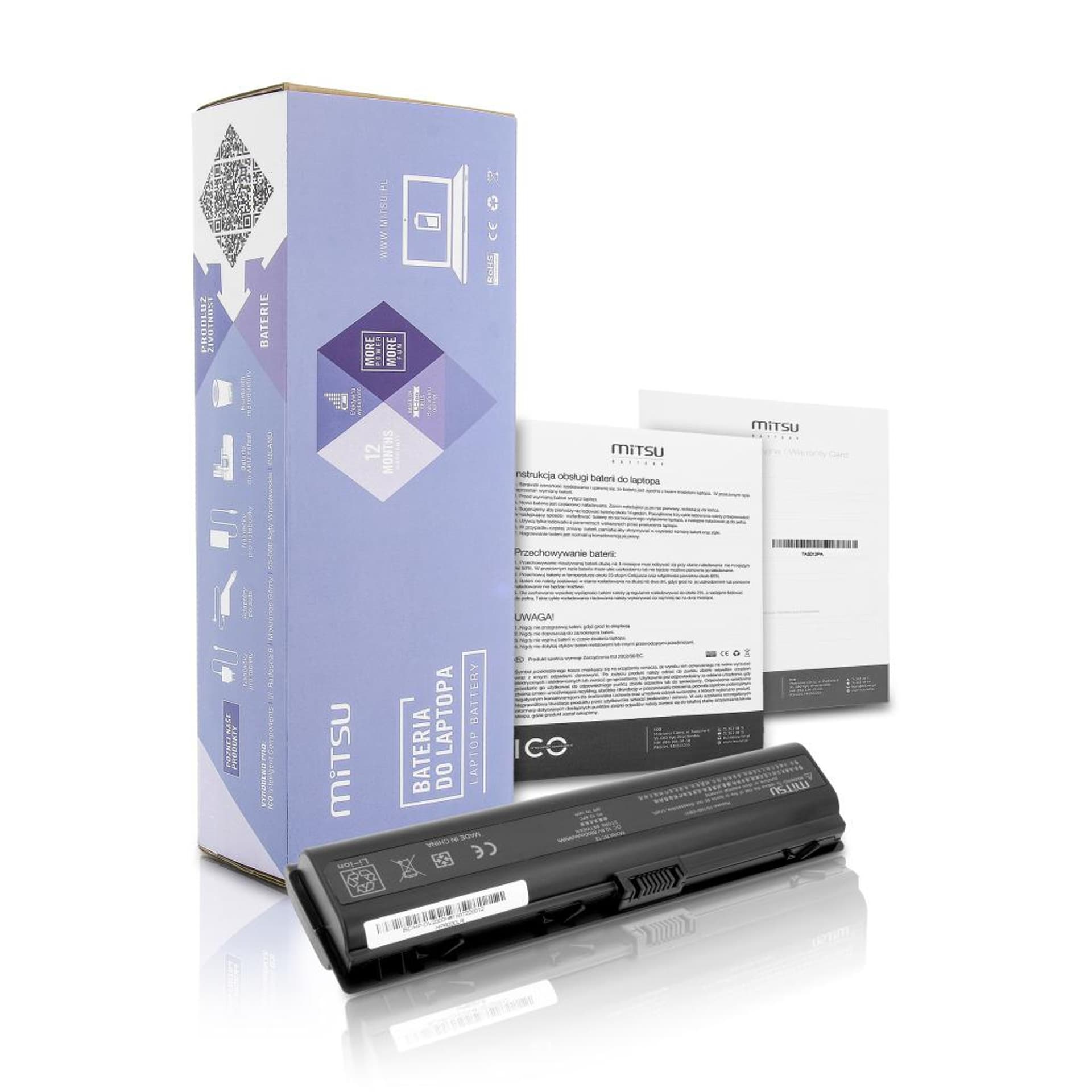 

Bateria Mitsu do HP dv2000, dv6000 (8800mAh)