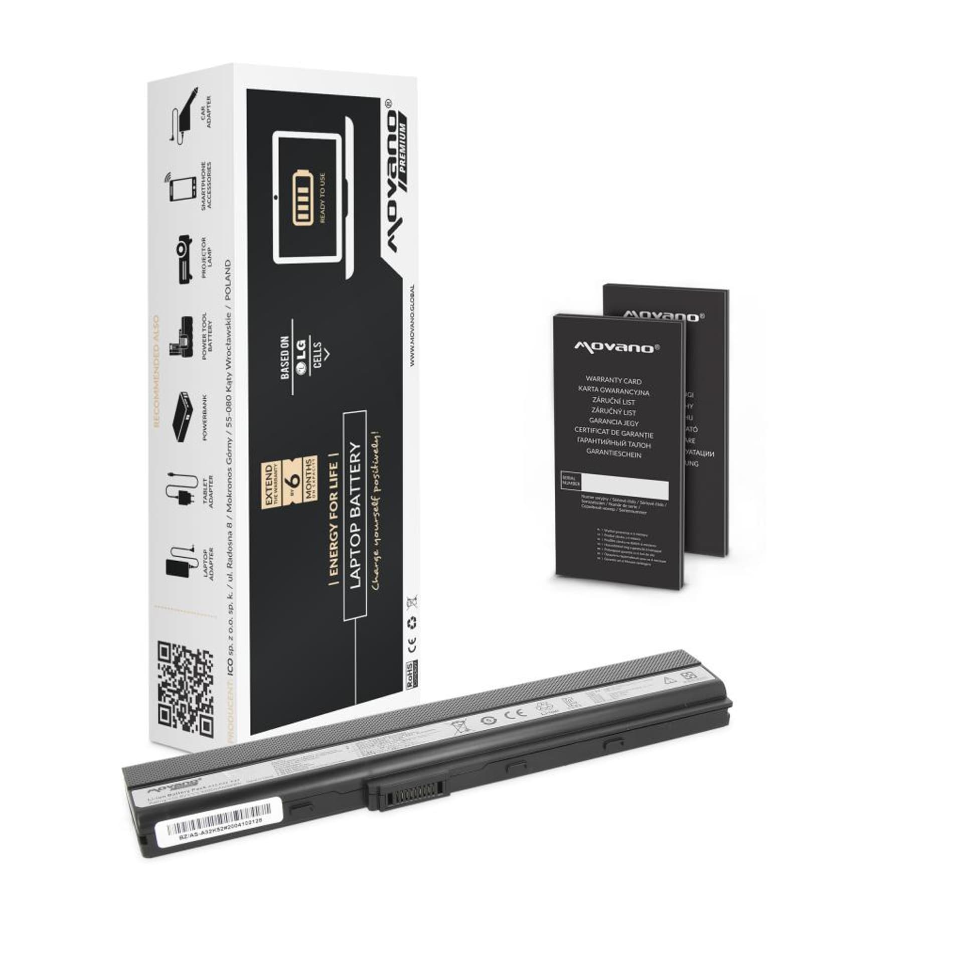 

Bateria Movano Premium do Asus A52, K52