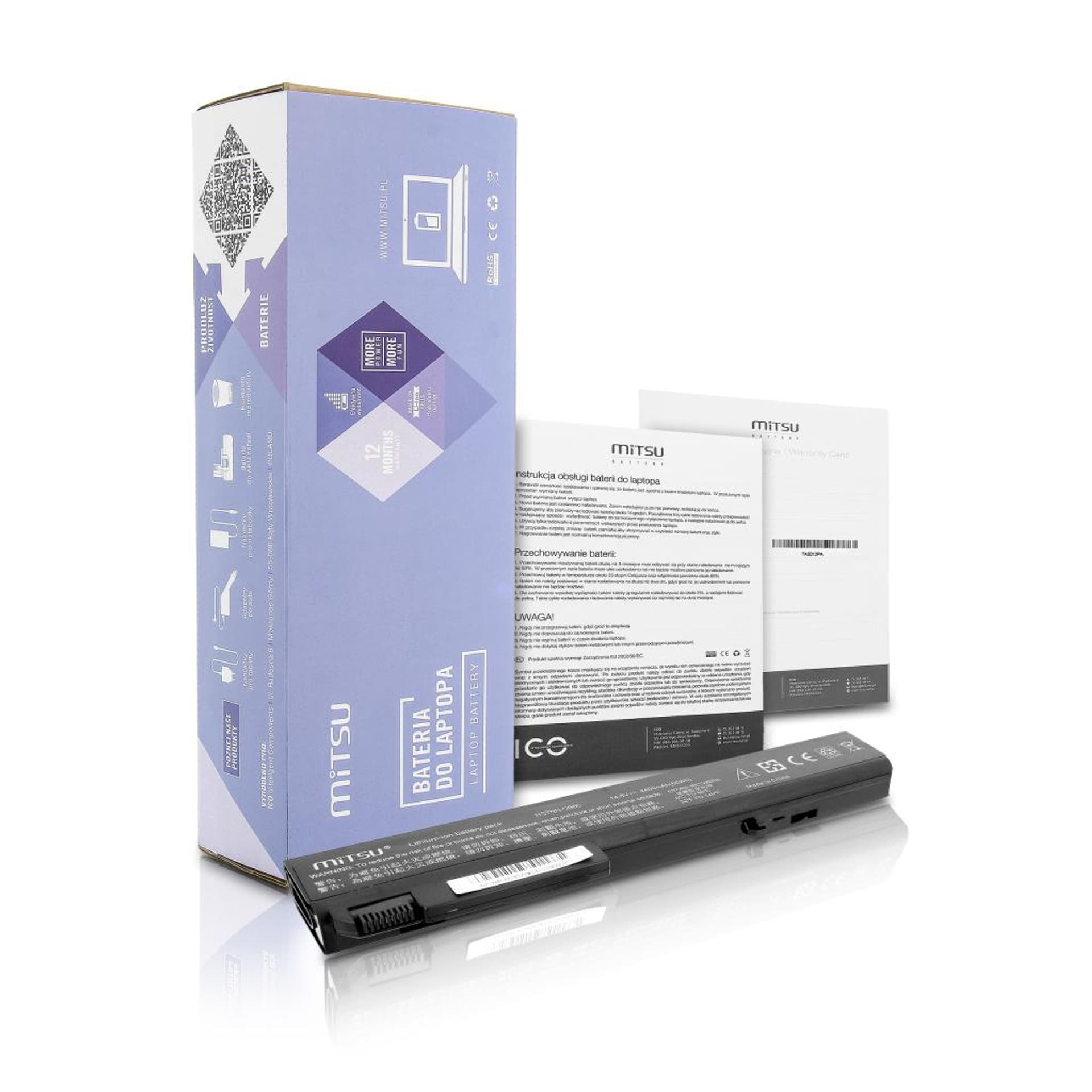 

Bateria Mitsu do HP EliteBook 8530p, 8730w, 8540w