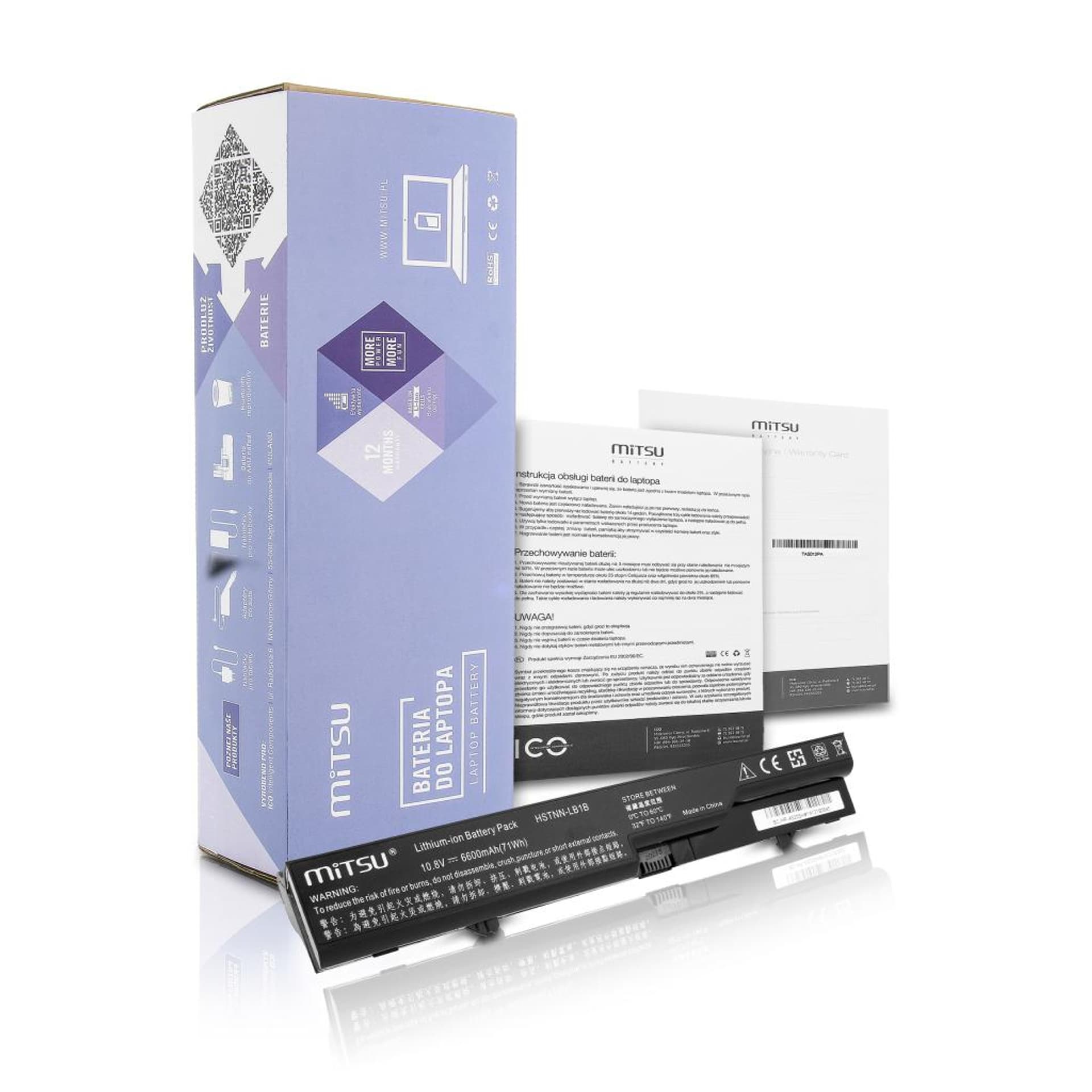 

Bateria Mitsu do HP ProBook 4320s, 4520s (6600mAh)