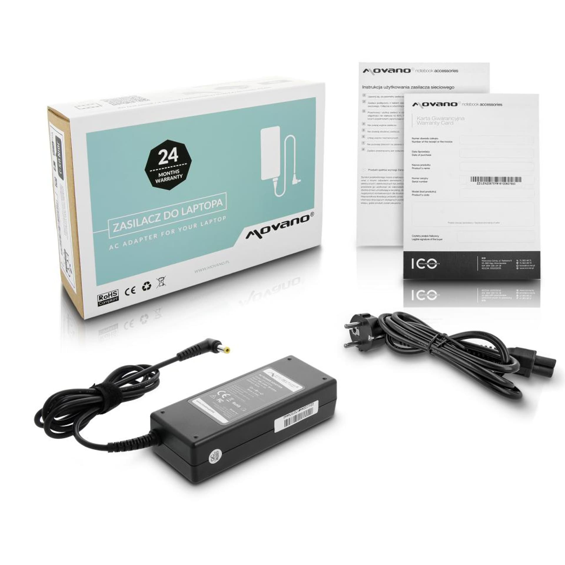 

Zasilacz Movano LCD 24v 4a (5.5x2.5) 96W, 5.5x2.5) 96