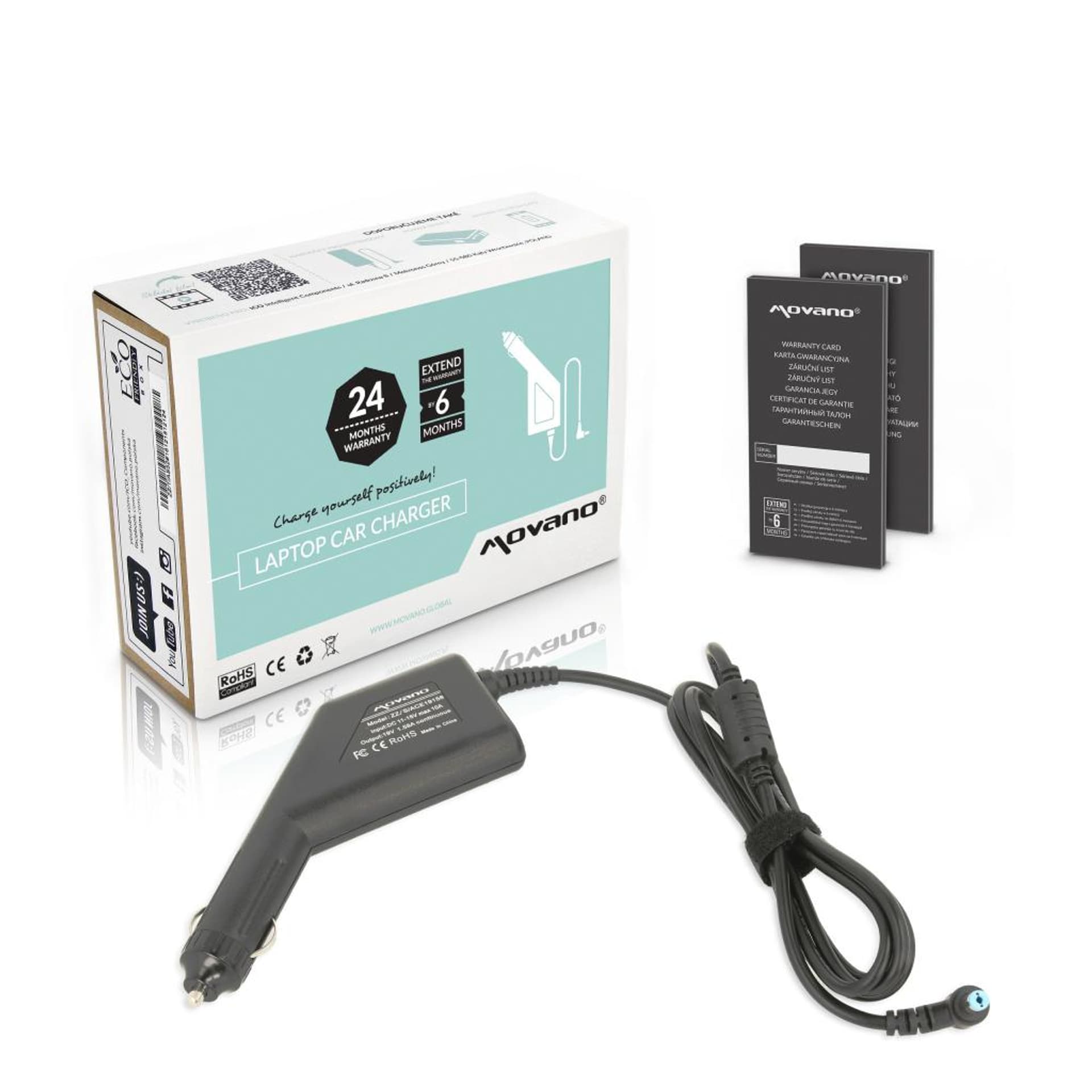

Zasilacz samochodowy Movano 19v 1.58a (5.5x1.7) 30W do Acer, Dell, Packard Bell, 5.5x1.7) 30w do acer/dell/packard bel
