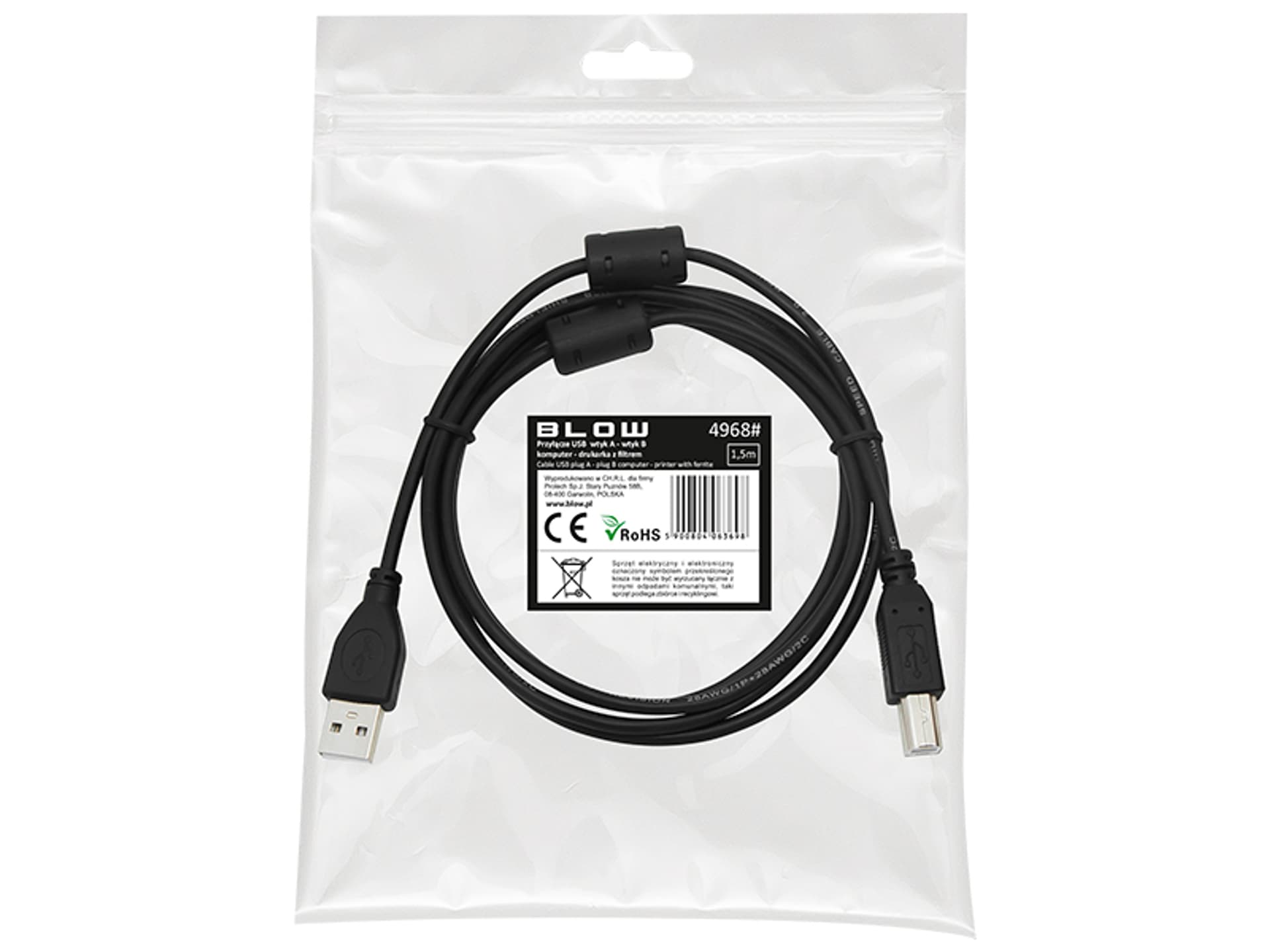 

4968# Przył.usb a - b 1,5m komp-druk 2xfer zaw