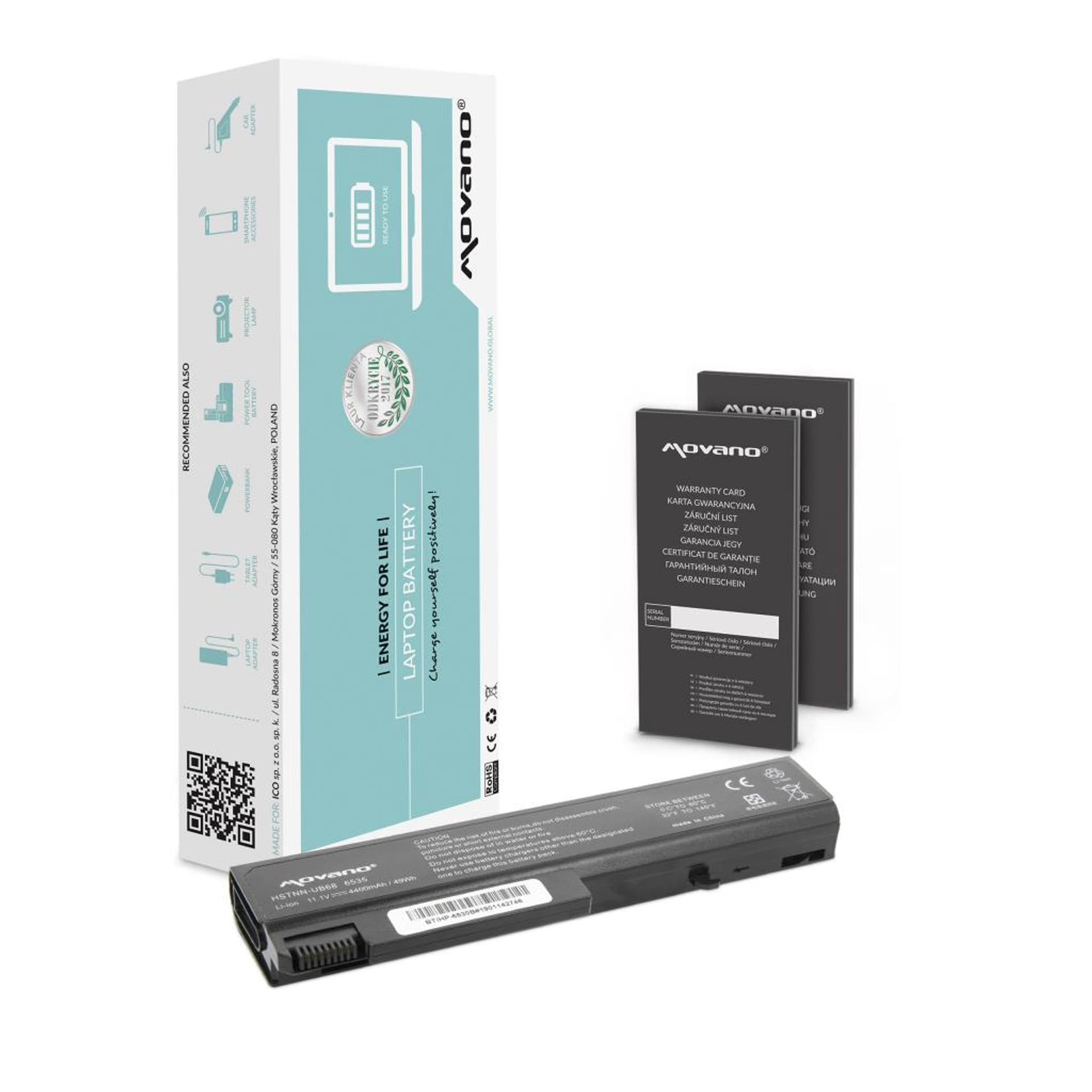 

Bateria Movano do HP 6530b, 6735b, 6930p
