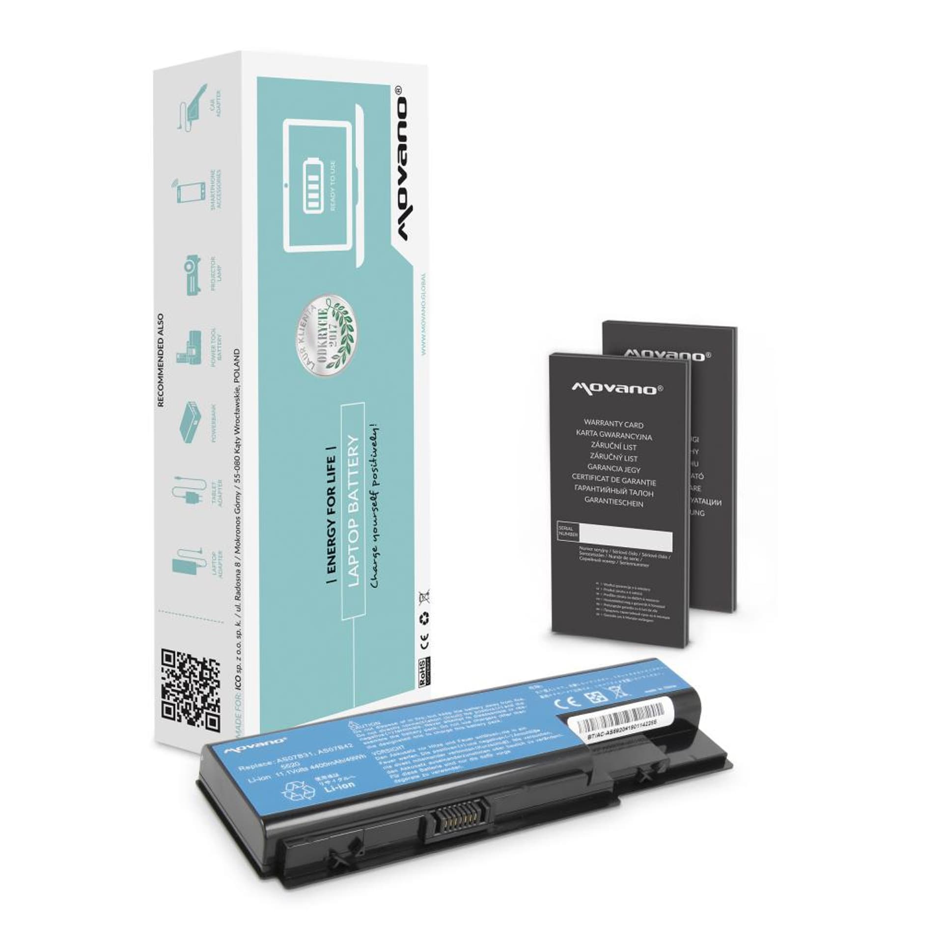 

Bateria Movano do Acer Aspire 5520, 5920