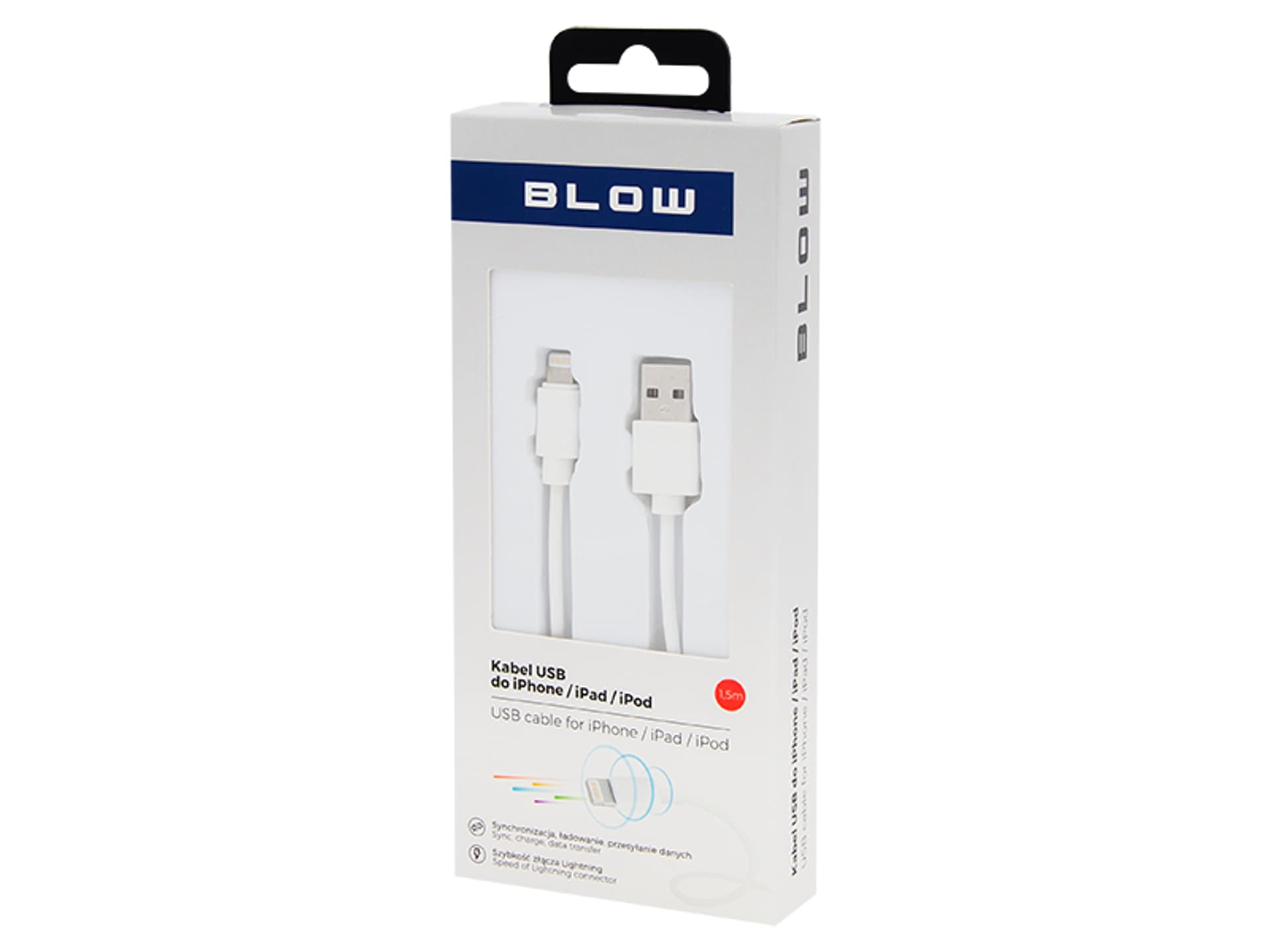 

66-076# Przył.usb a -iphone 1,5m super jakość bl