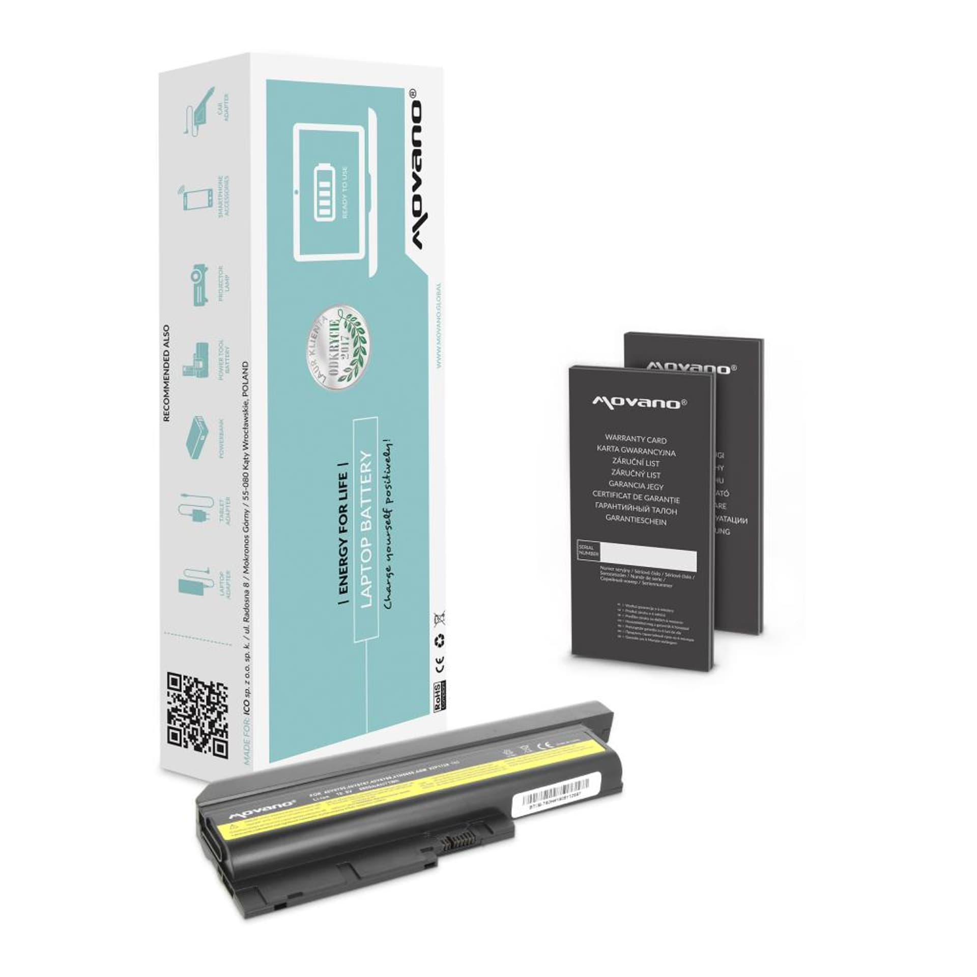 

Bateria Movano do IBM R60, T60, T61 (6600mAh)