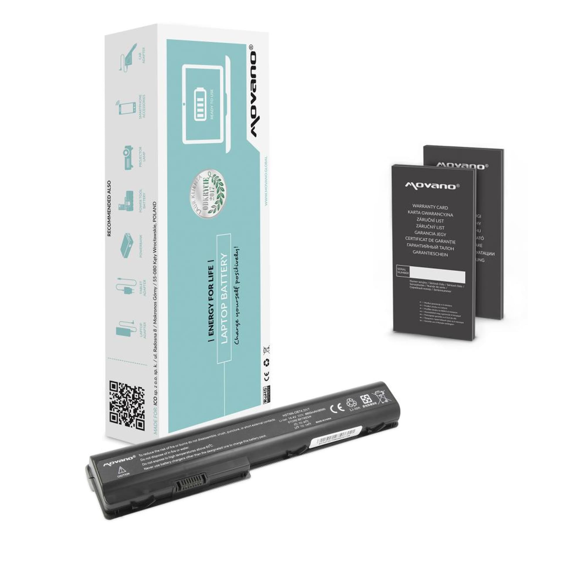 

Bateria Movano do HP dv7, hdx18 (6600mAh)