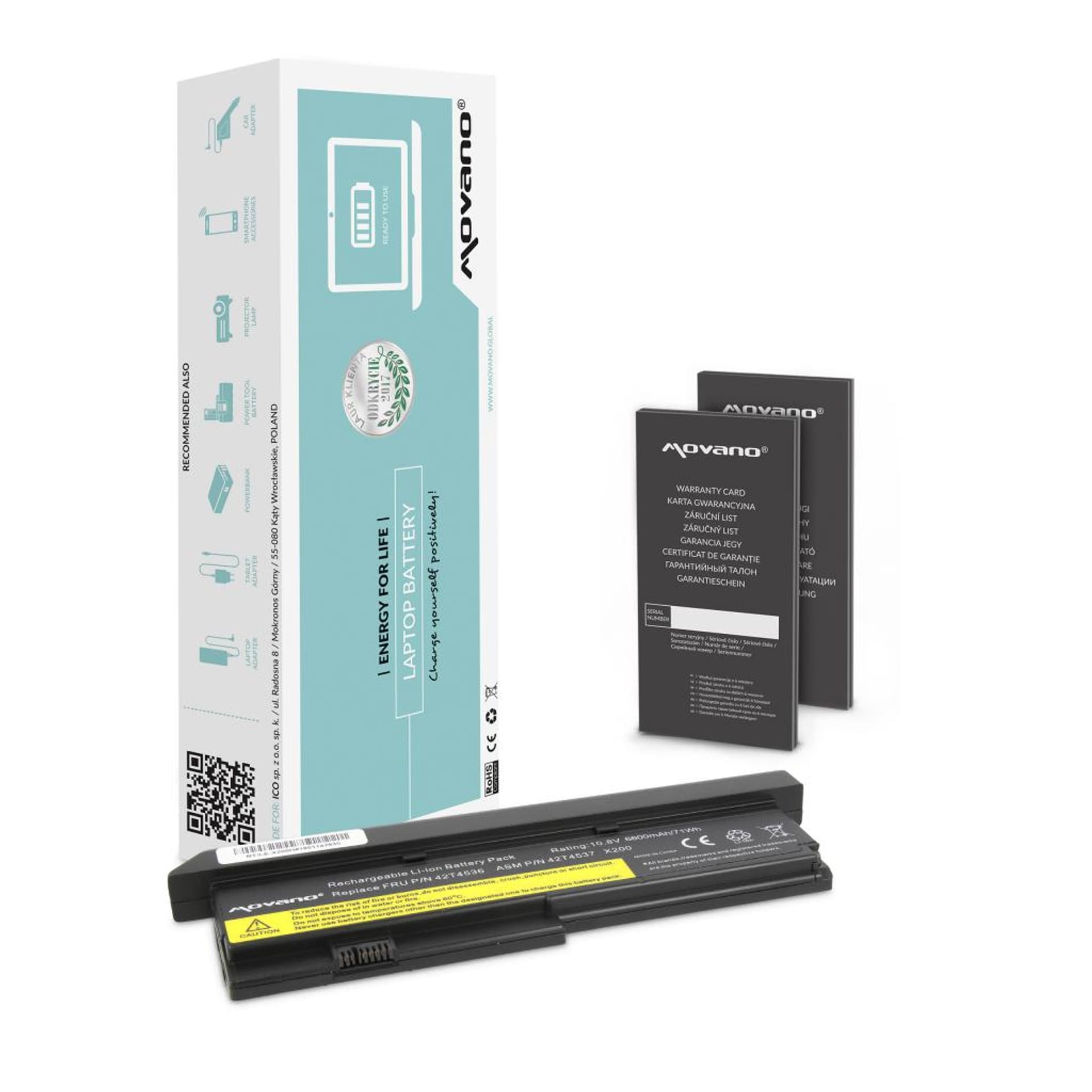 

Bateria Movano do Lenovo X200 (6600mAh)