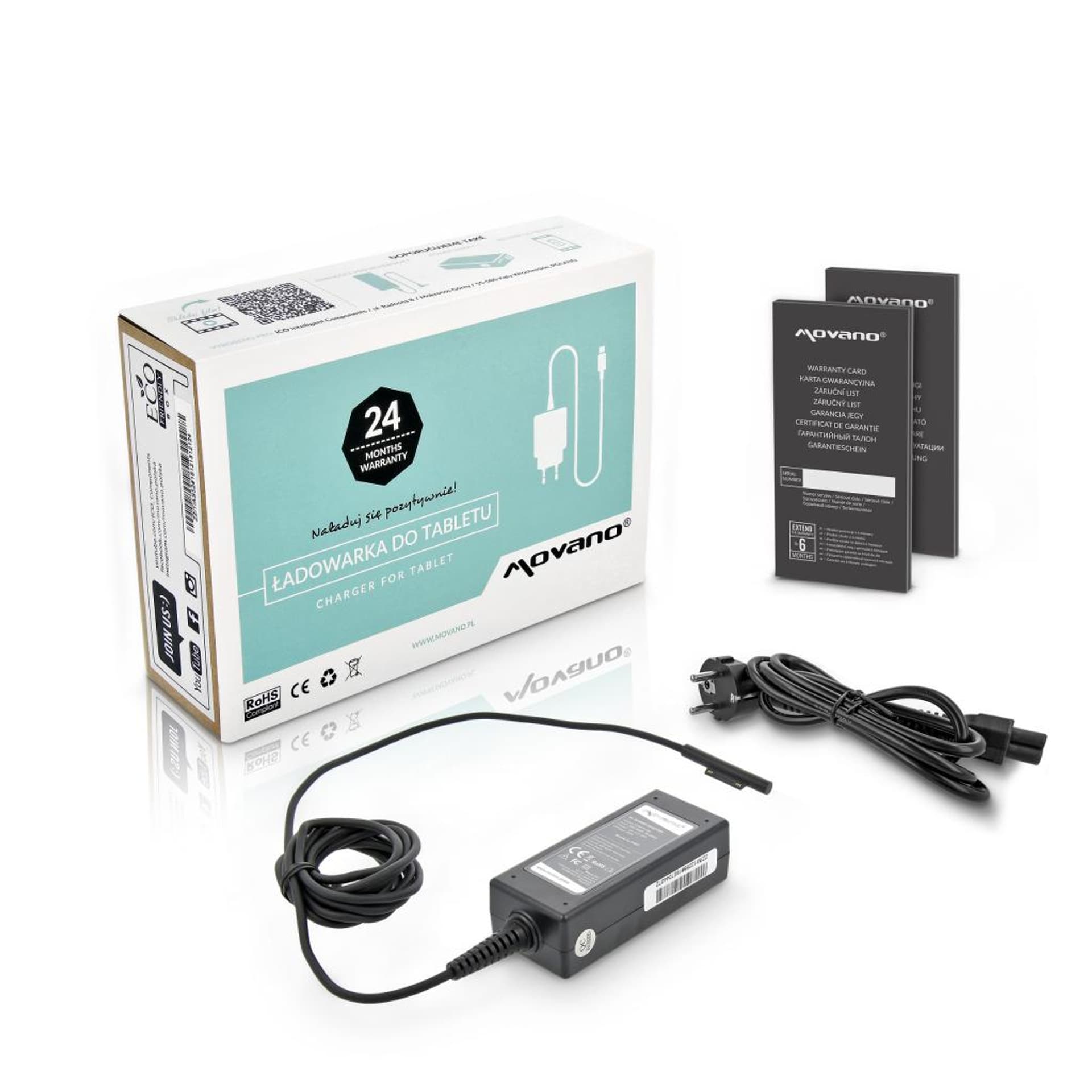 

Zasilacz Movano 12v 2.58a (multipin) 30W do Tablet Microsoft Surface, Multipin) 30w do tablet microsoft surfac