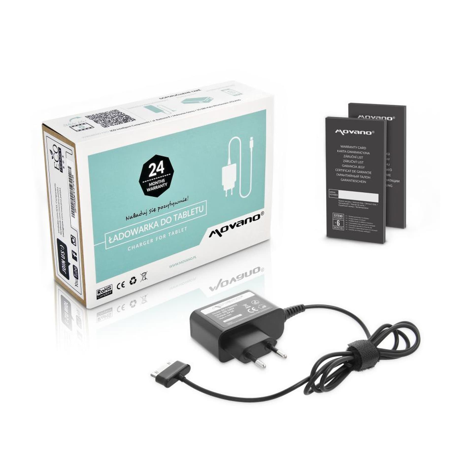 

Zasilacz Movano 5v 2a (30 pin) 10W do Tablet Samsung Galaxy tab 1,2