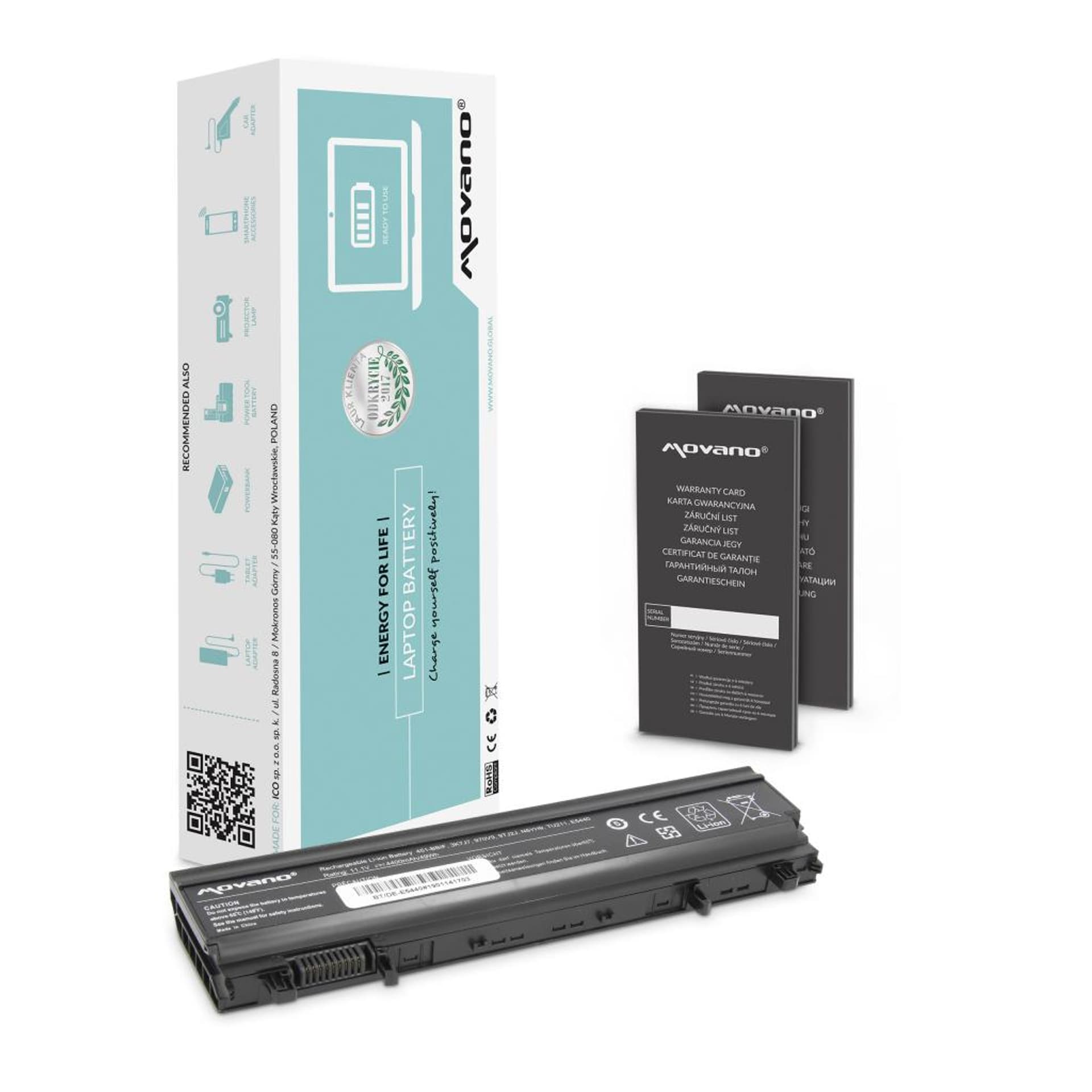 

Bateria Movano do Dell Latitude E5440, E5540 (4400mAh)