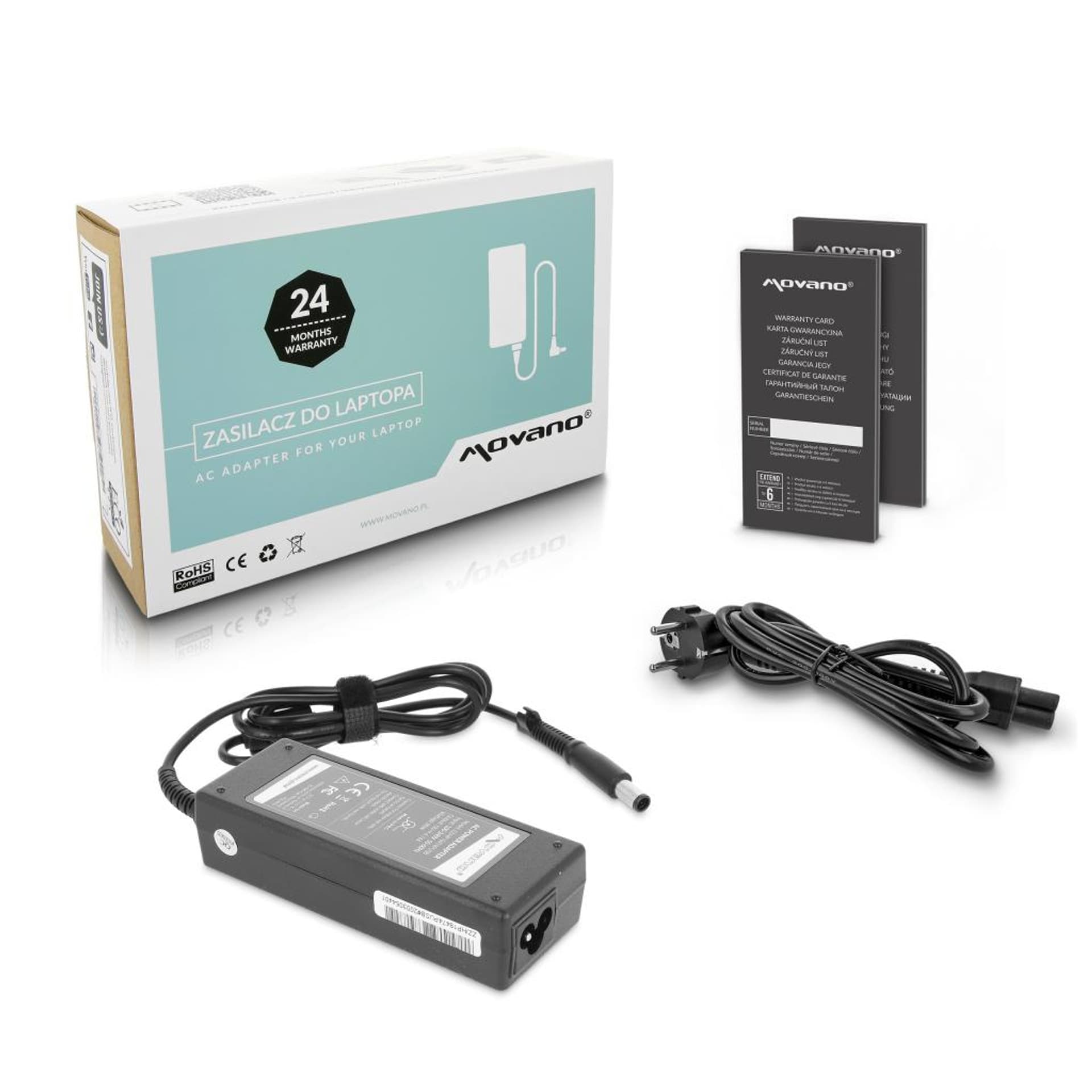 

Zasilacz Movano 19v 4.74a (7.4x5.0 pin) 90W z wyjściem USB - HP, Compaq, 7.4x5.0 pin) 90w z wyjściem usb - hp/compa