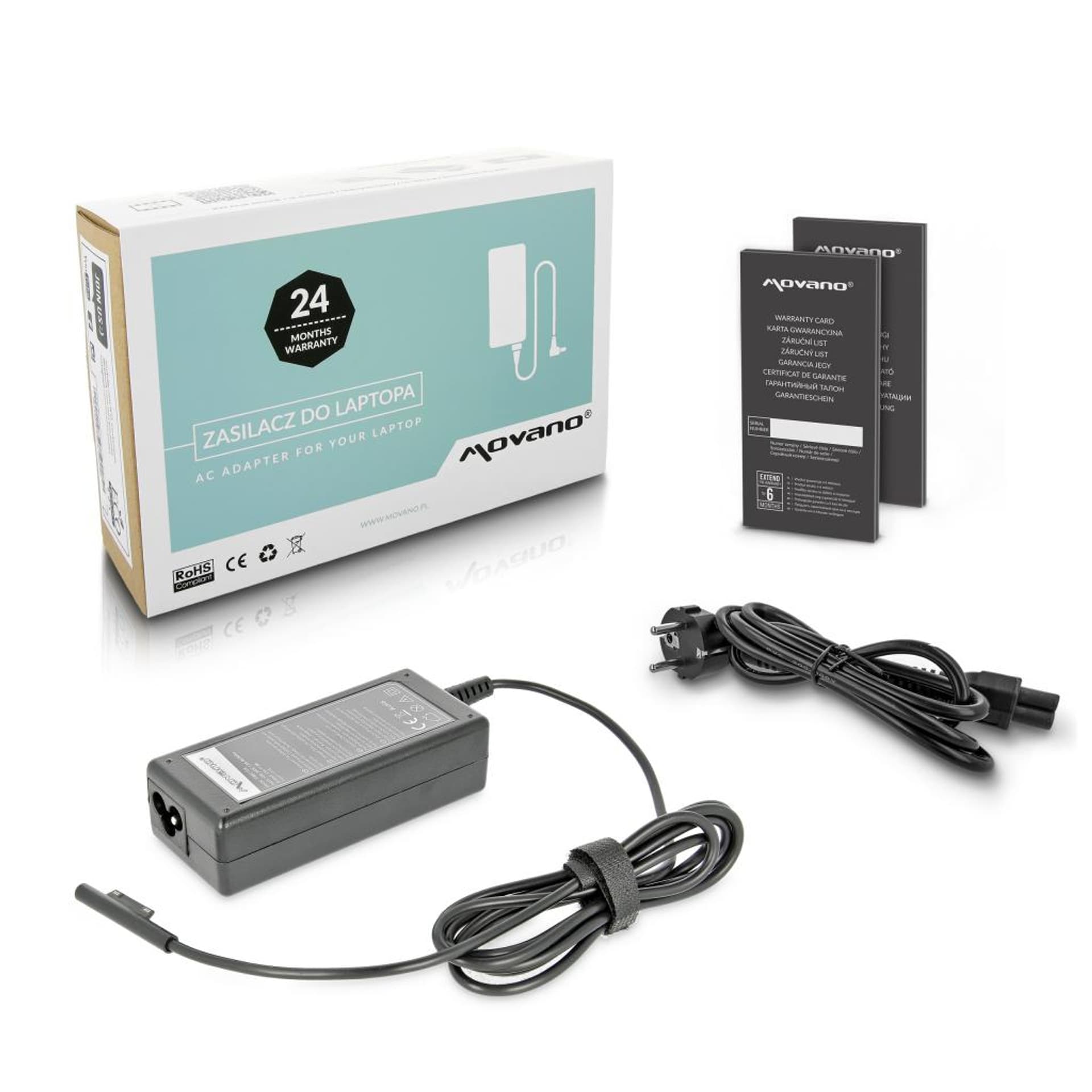 

Zasilacz Movano 15v 4a (multipin) 60W do Tablet Microsoft, Multipin) 60w do tablet microsof