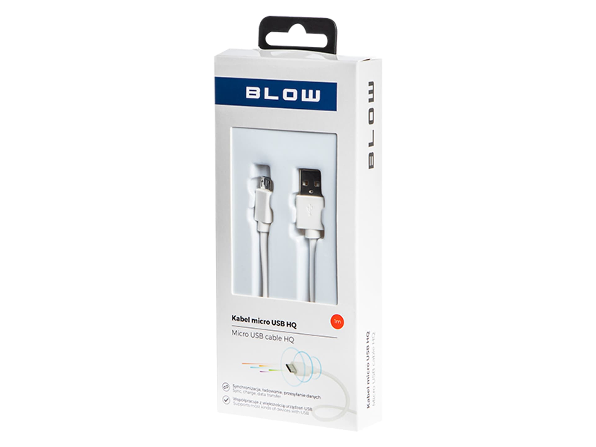 

66-089# Przył.usb a - micro b 1,0m białe hq1 bl